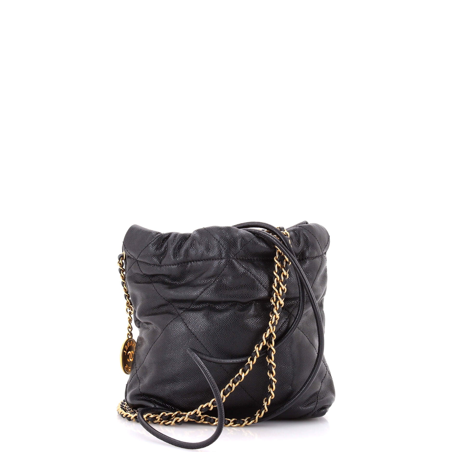 22 Chain Hobo Quilted Caviar Mini - Image 3
