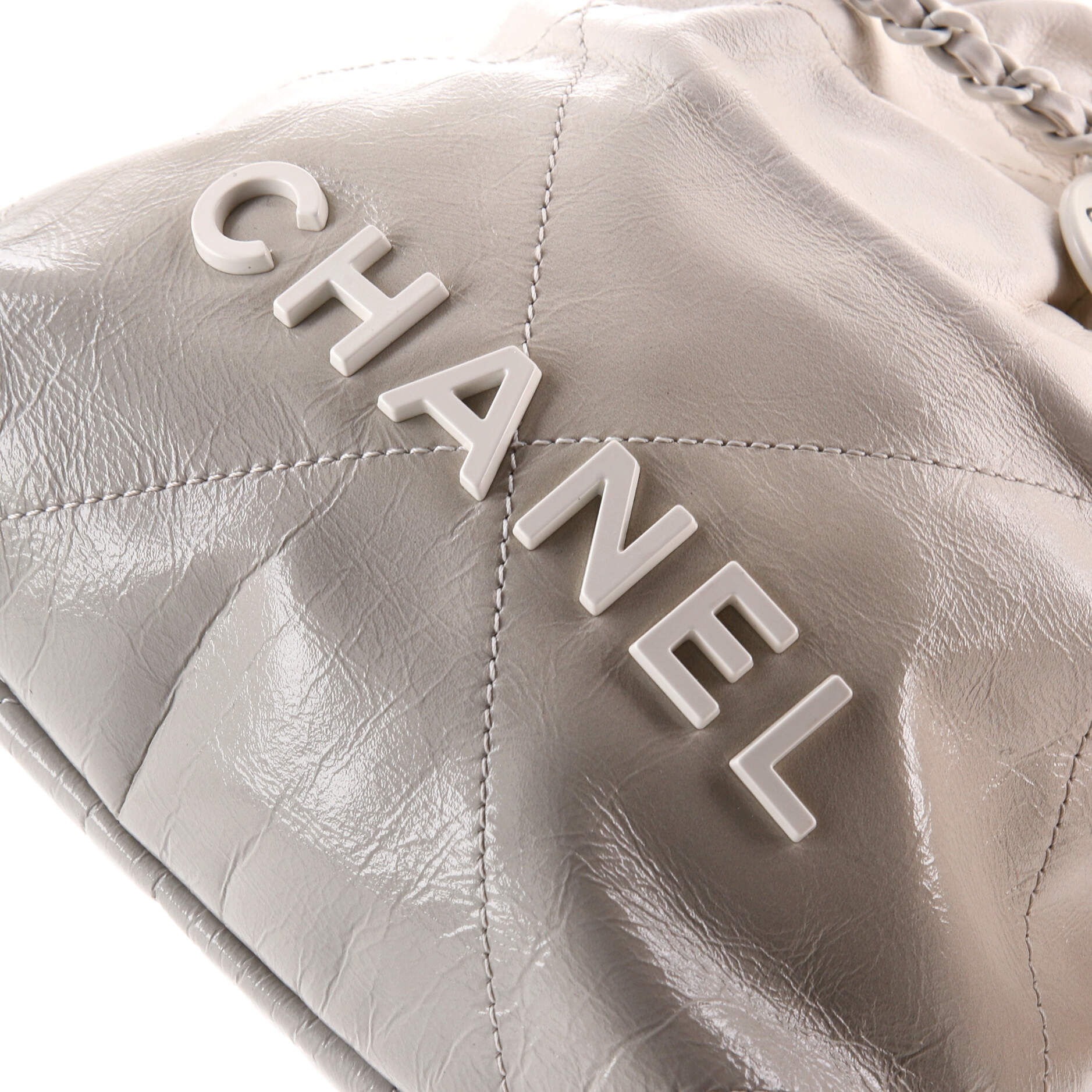 22 Chain Hobo Quilted Metallic Degrade Calfskin Mini - Image 6