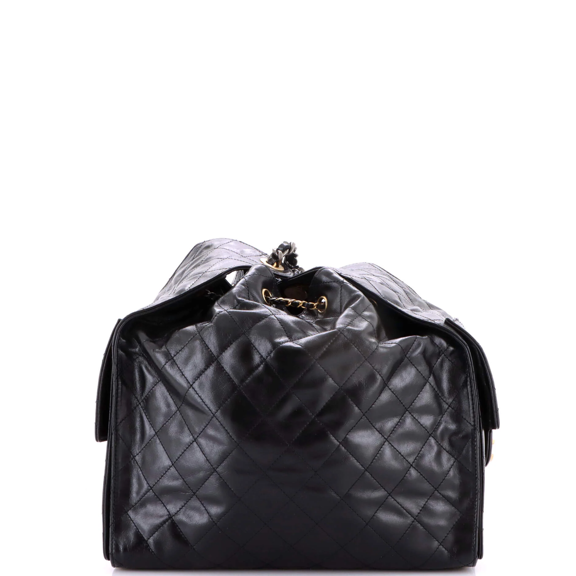 25 Hobo Bag Quilted Shiny Crumpled Calfskin Medium - Image 4