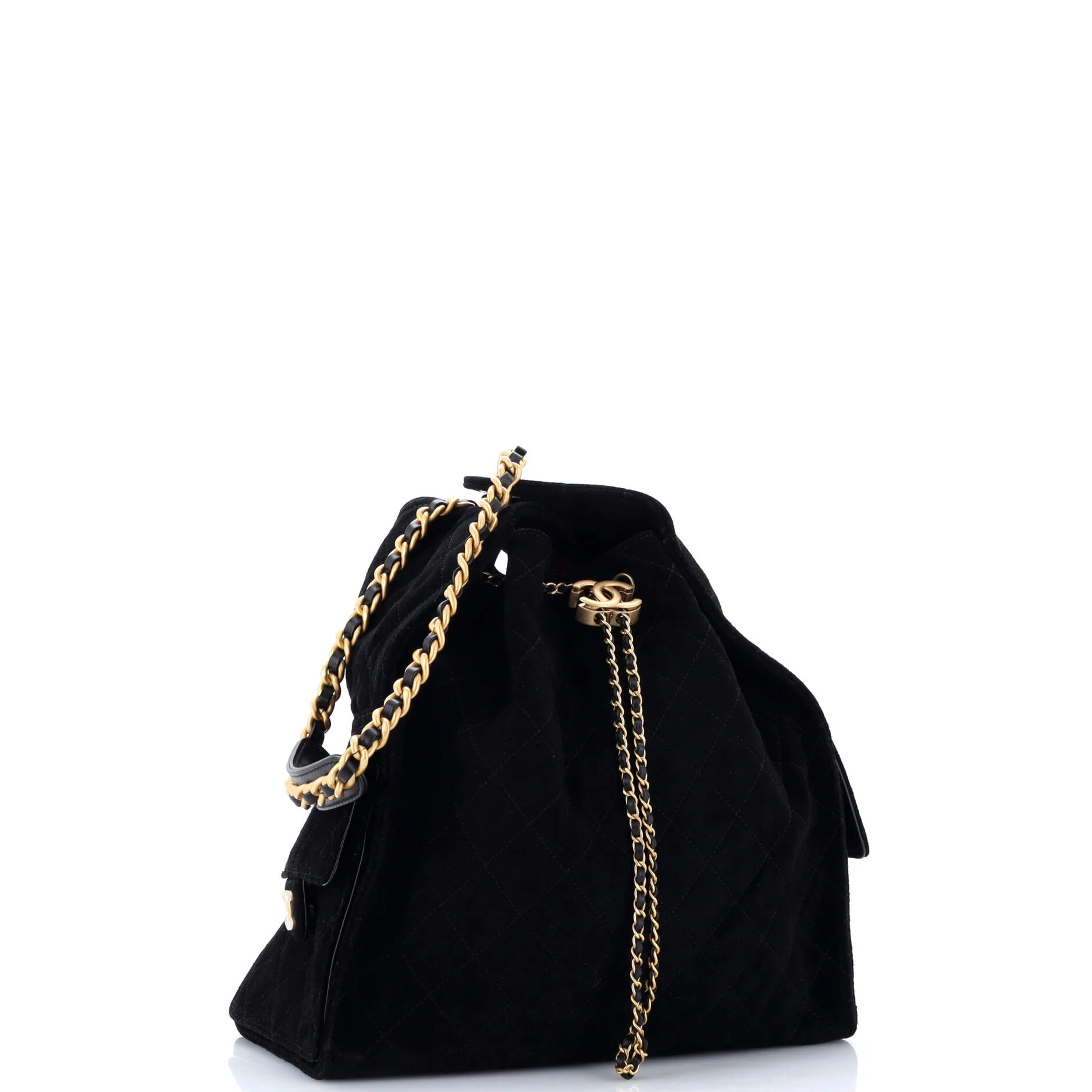 25 Hobo Bag Quilted Suede Medium - Image 2