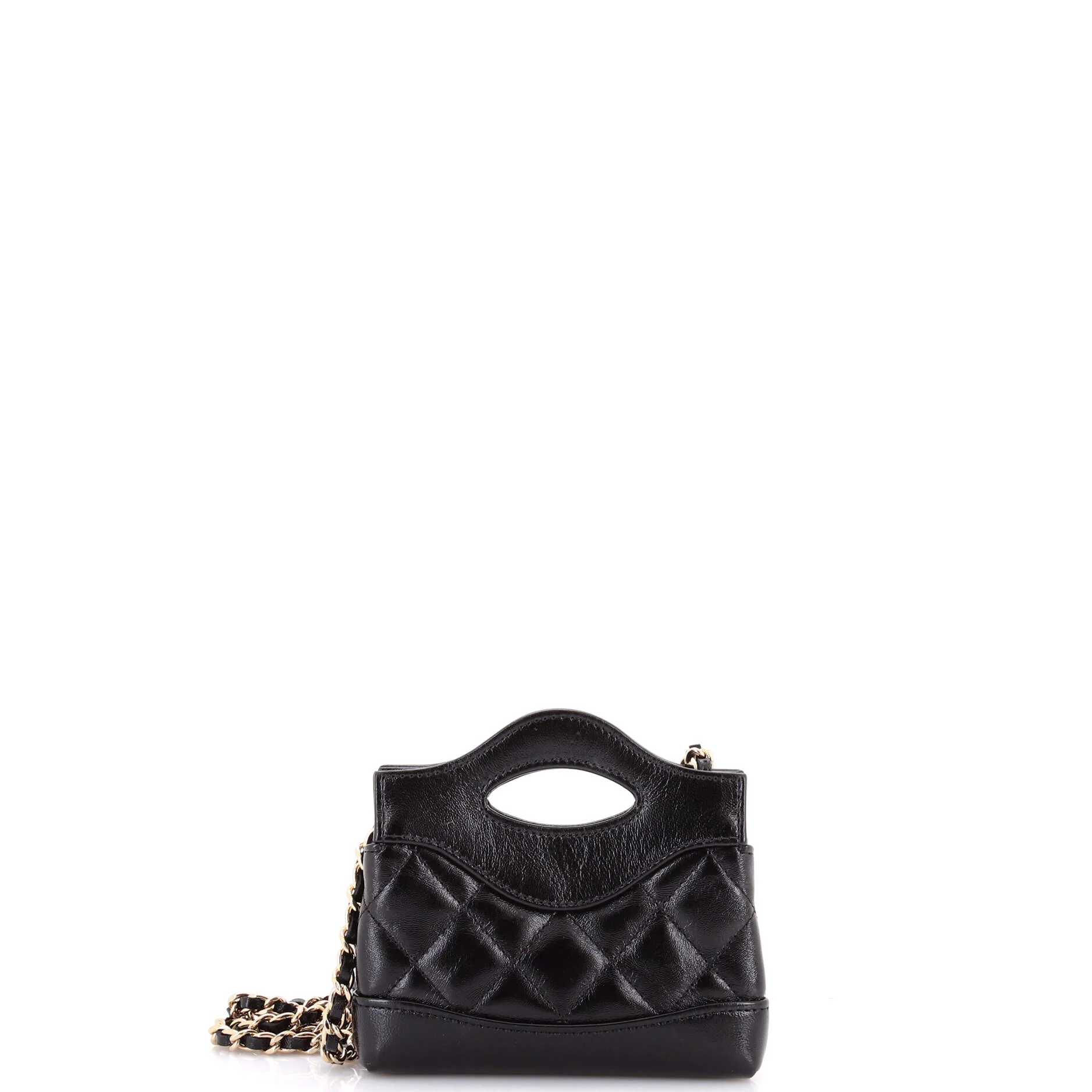 31 Shopping Bag Clutch with Chain Quilted Calfskin Nano - Image 3