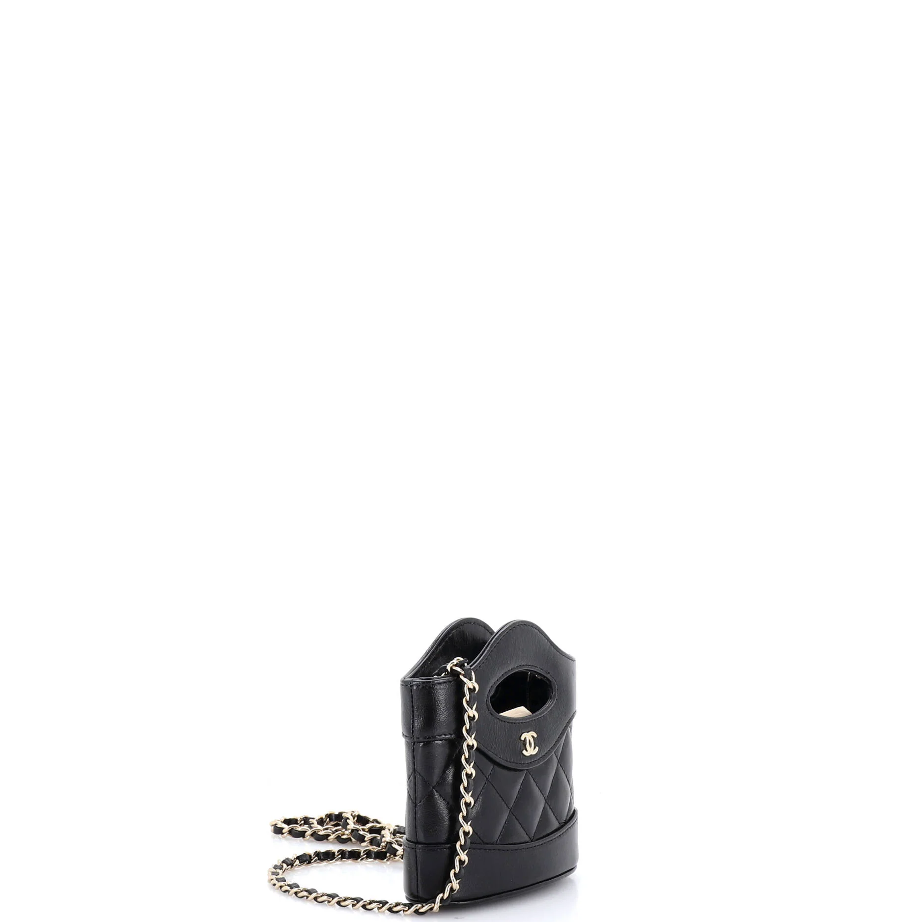 31 Shopping Bag Clutch with Chain Quilted Calfskin Nano - Image 2