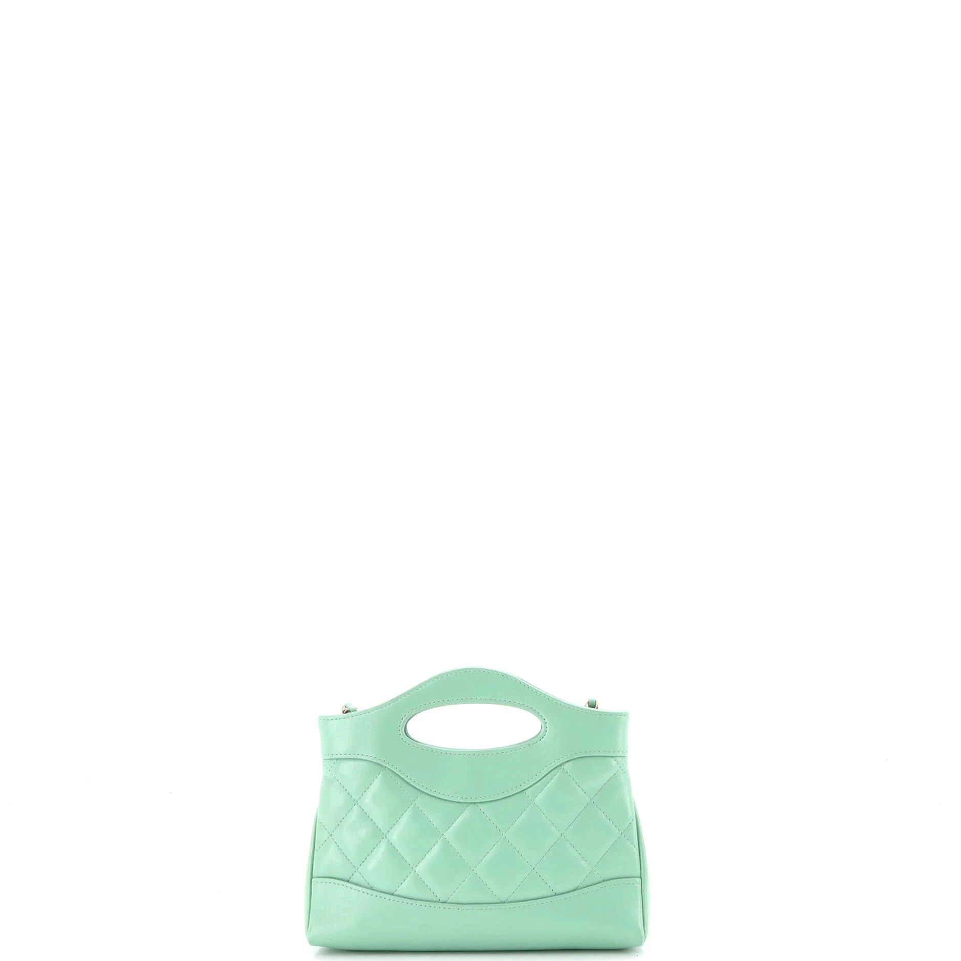 31 Shopping Bag Clutch with Chain Quilted Lambskin Small - Image 3