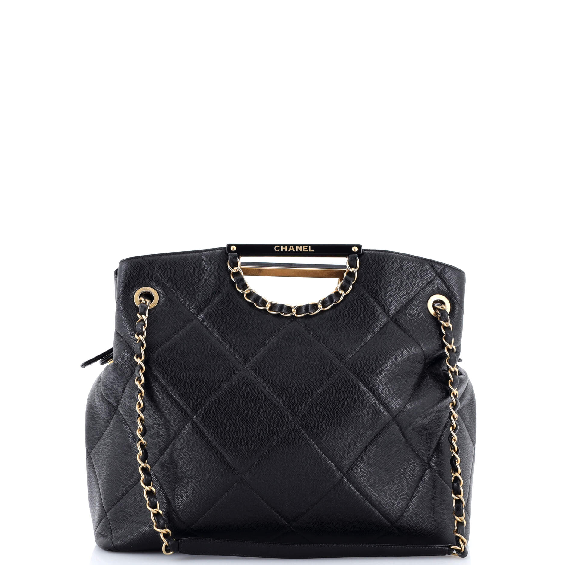 A Real Catch Shopping Bag Quilted Caviar Large - Image 3