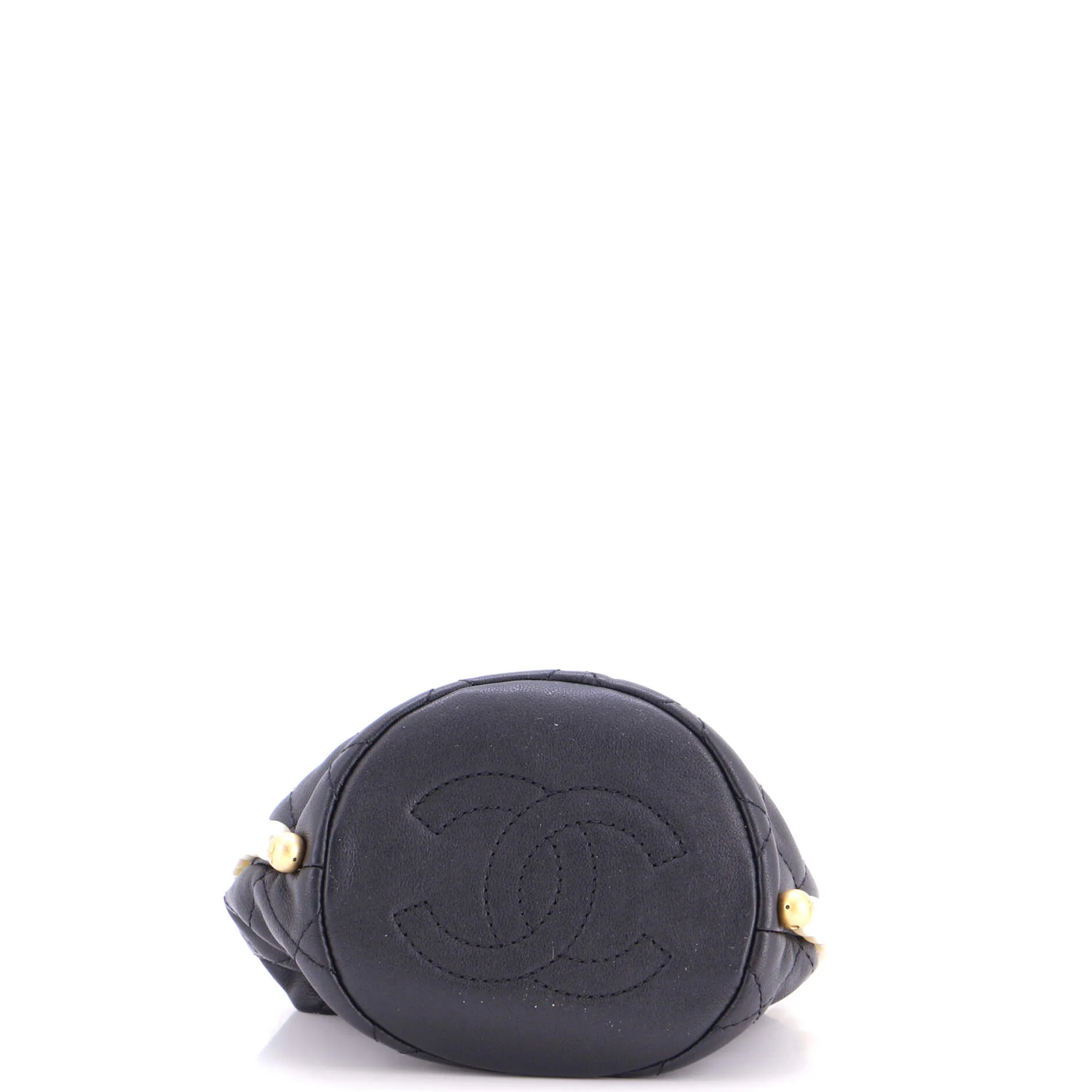 About Pearls Bucket Bag Quilted Calfskin Mini - Image 4
