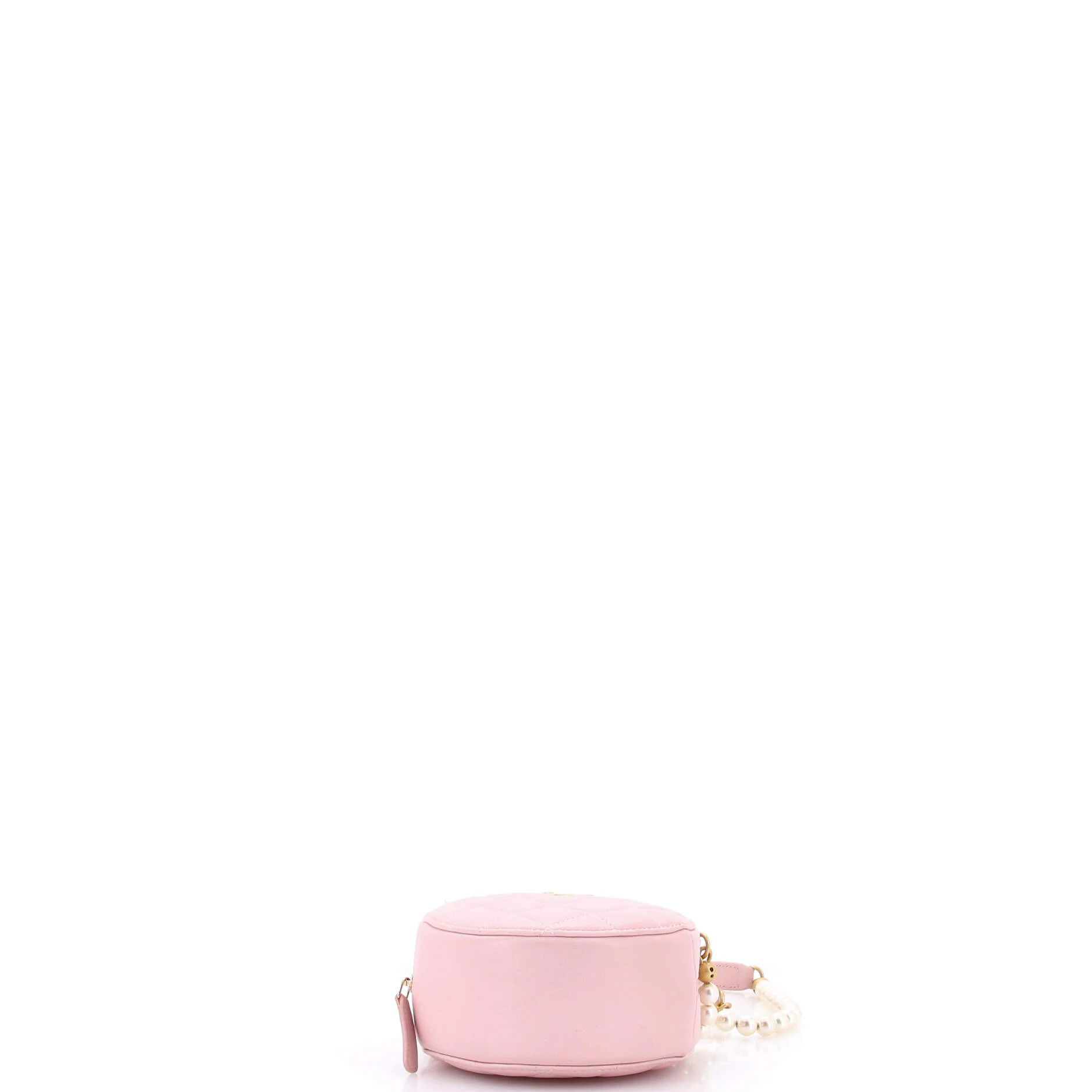 About Pearls Round Clutch with Chain Quilted Lambskin Mini - Image 4
