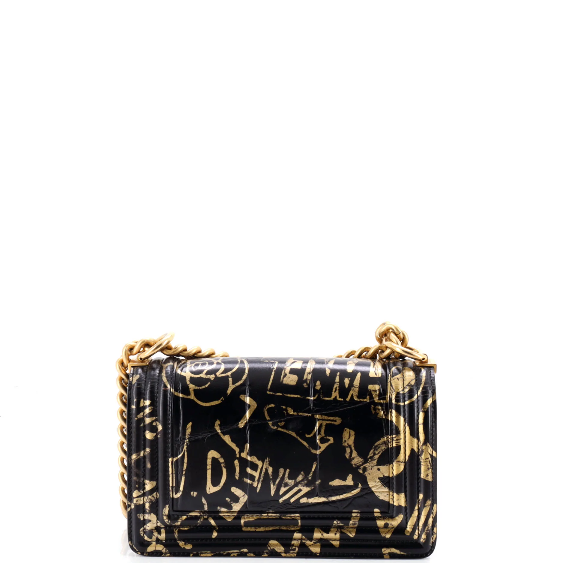 Boy Flap Bag Graffiti Crocodile Embossed Calfskin Small - Image 3