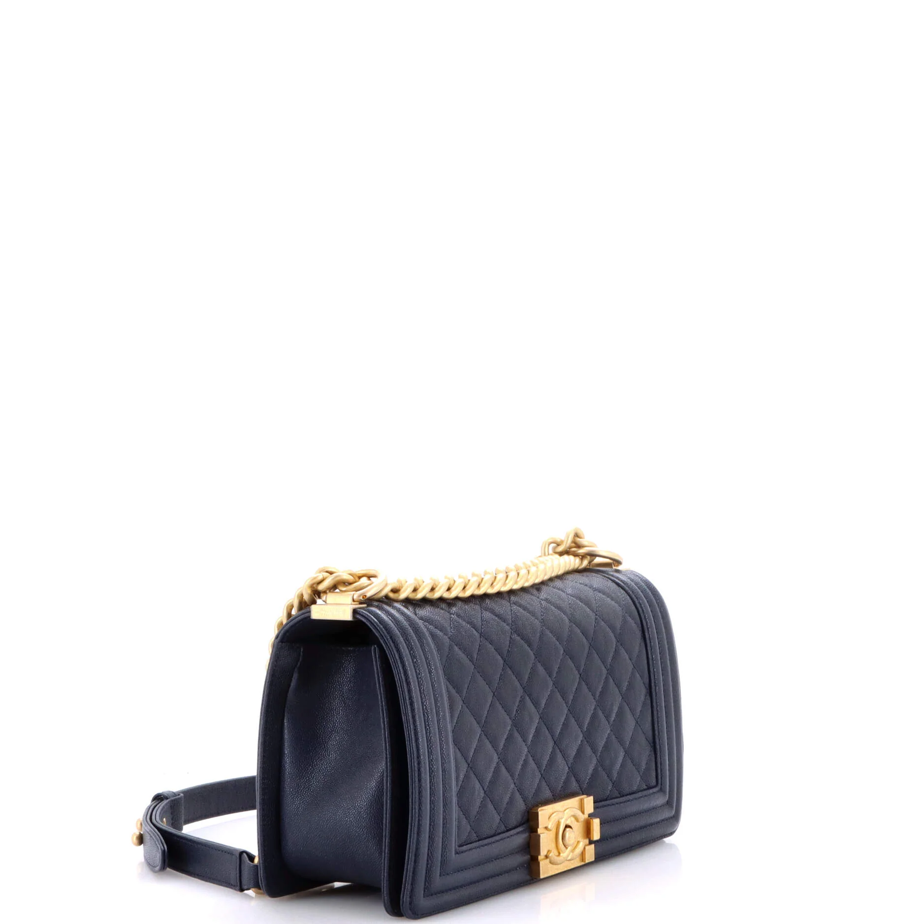 Boy Flap Bag Quilted Caviar Old Medium - Image 3