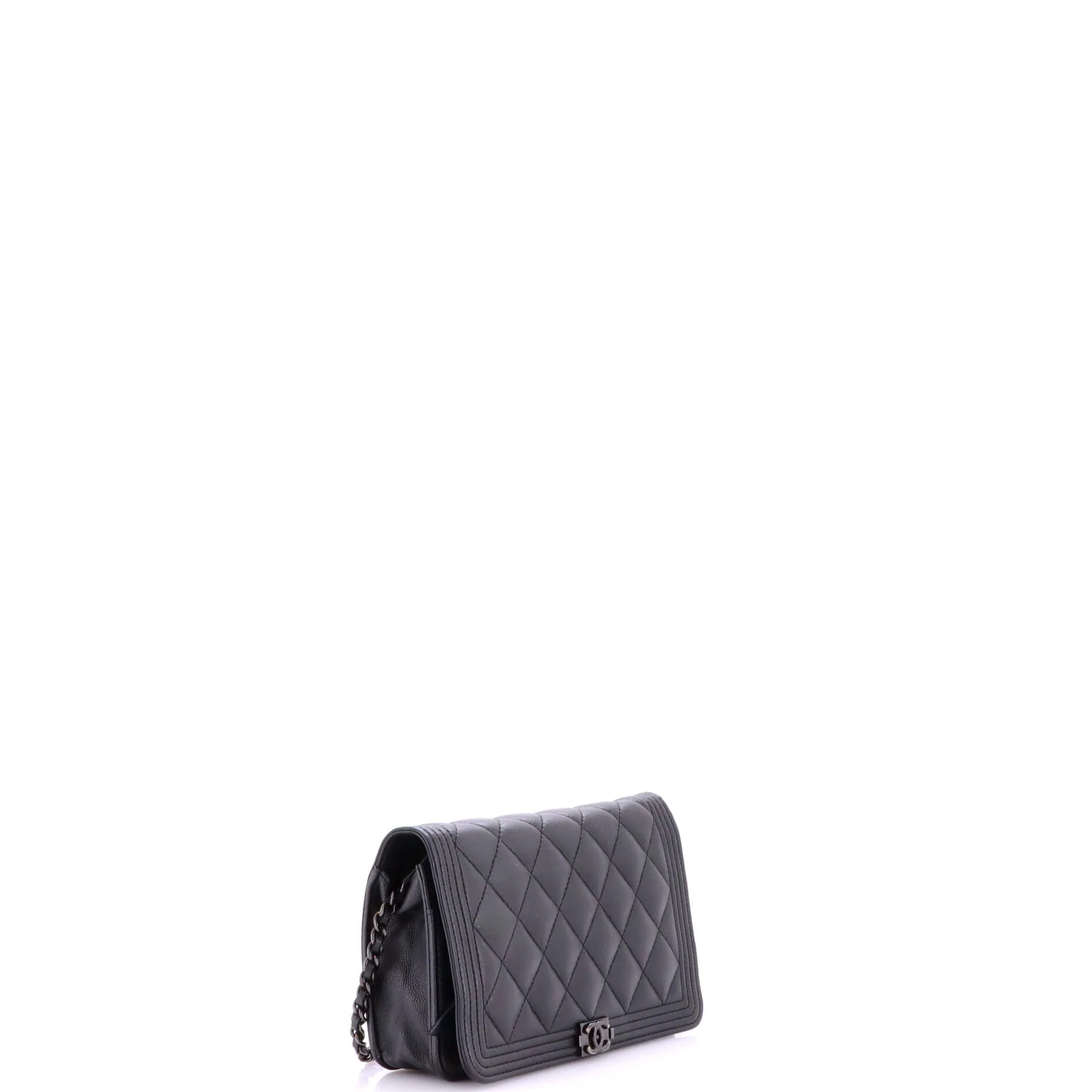 Boy Wallet on Chain Quilted Caviar - Image 3