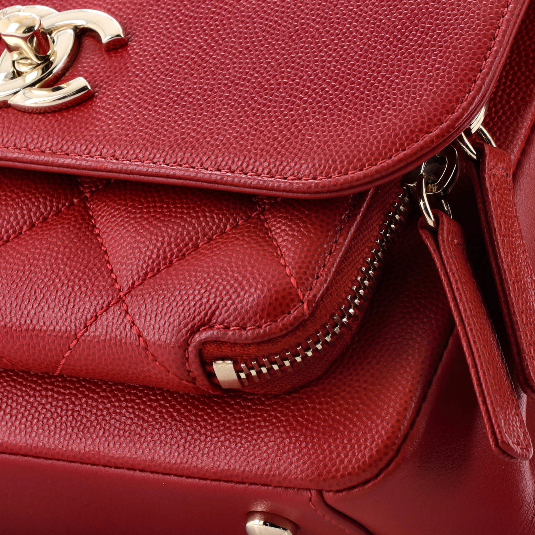 Business Affinity Flap Bag Quilted Caviar Small - Image 7