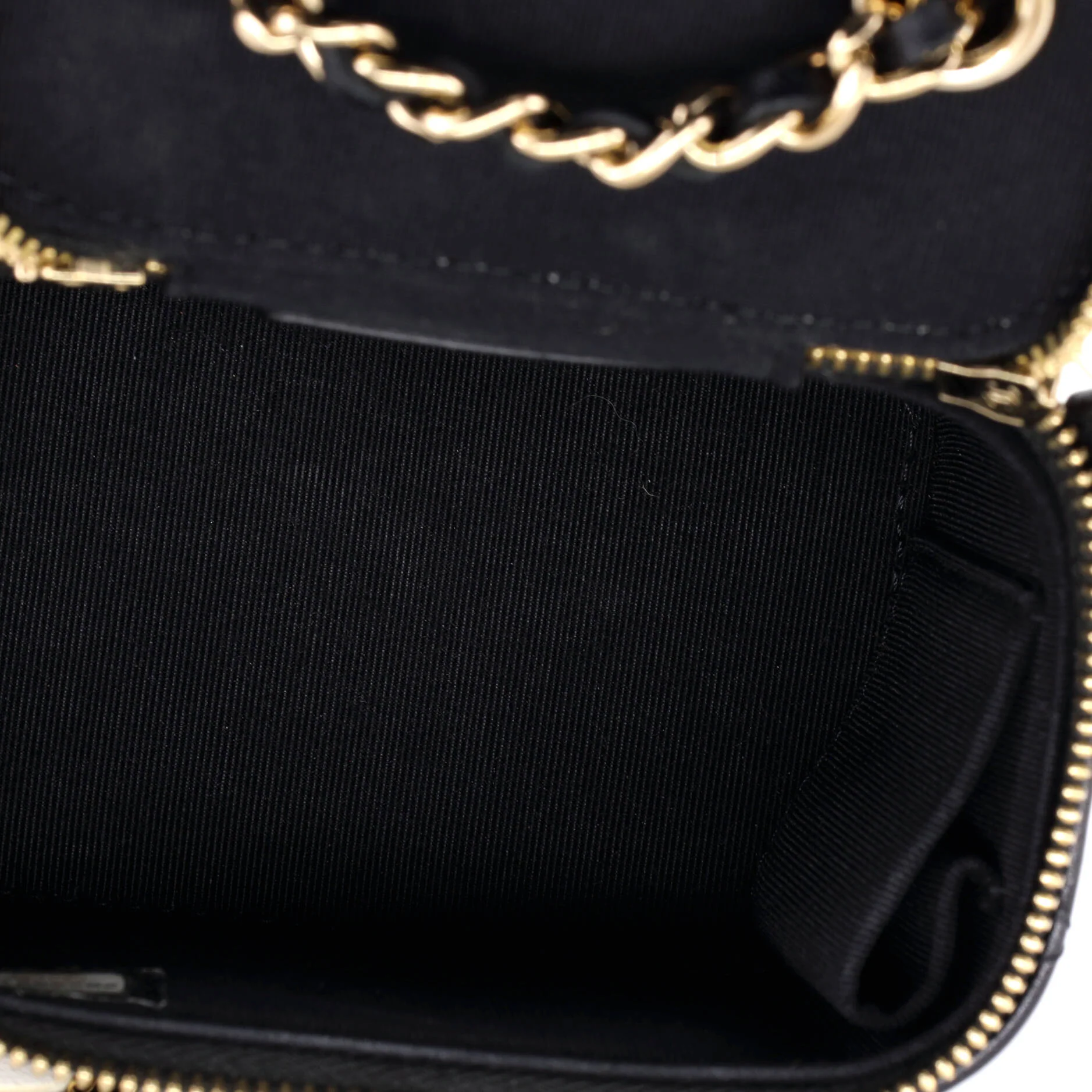 Camellia Bow Vanity Case with Chain Quilted Lambskin Mini - Image 5