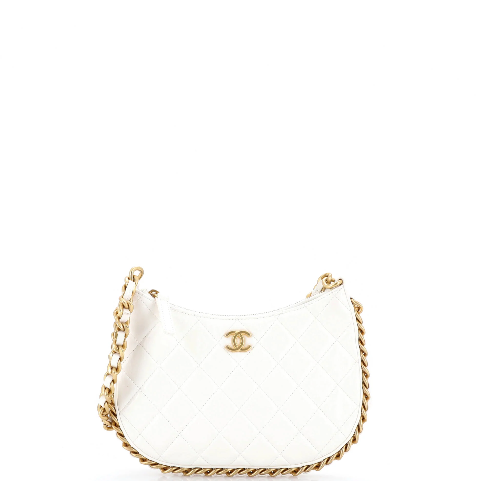 CC Chain Around Hobo Quilted Lambskin