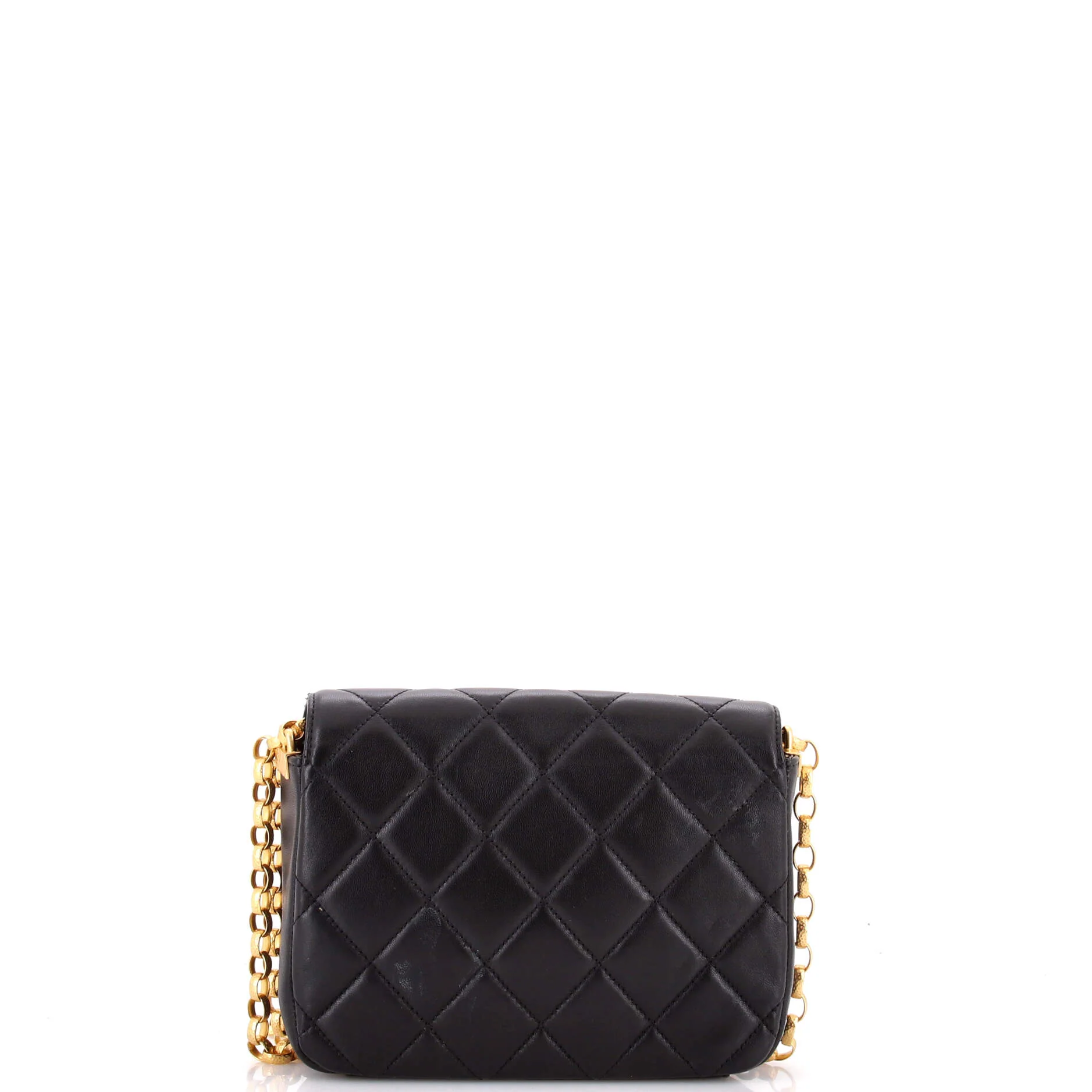 CC Coin Chain Flap Bag Quilted Lambskin Small - Image 3