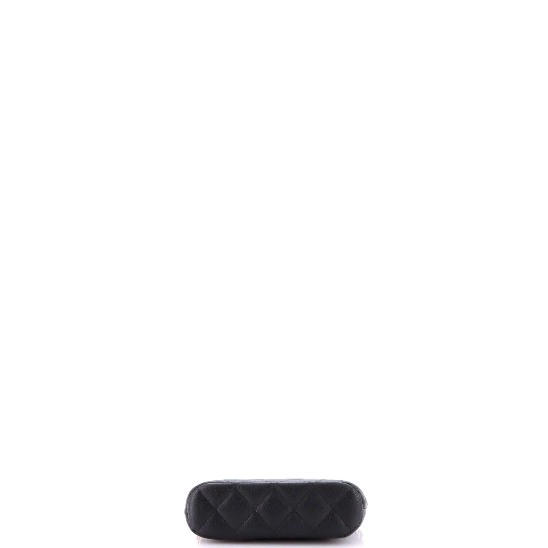 CC Dome Zip Clutch with Chain Quilted Caviar Mini - Image 4