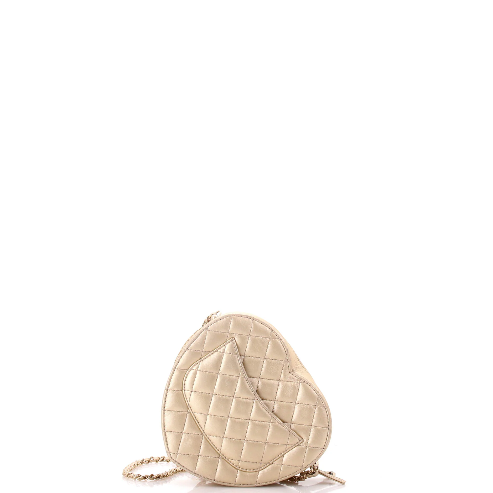 CC in Love Heart Bag Quilted Lambskin - Image 3