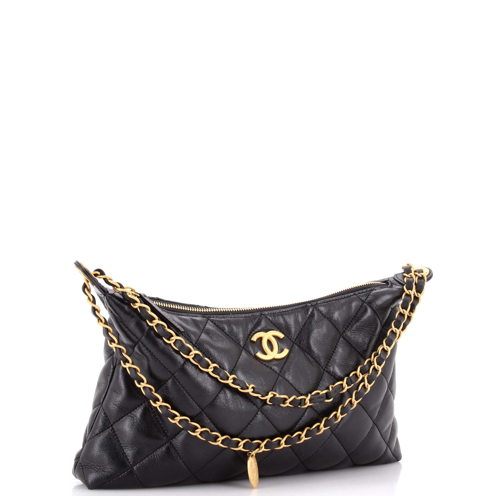CC Medallion Hobo Quilted Lambskin Medium - Image 2
