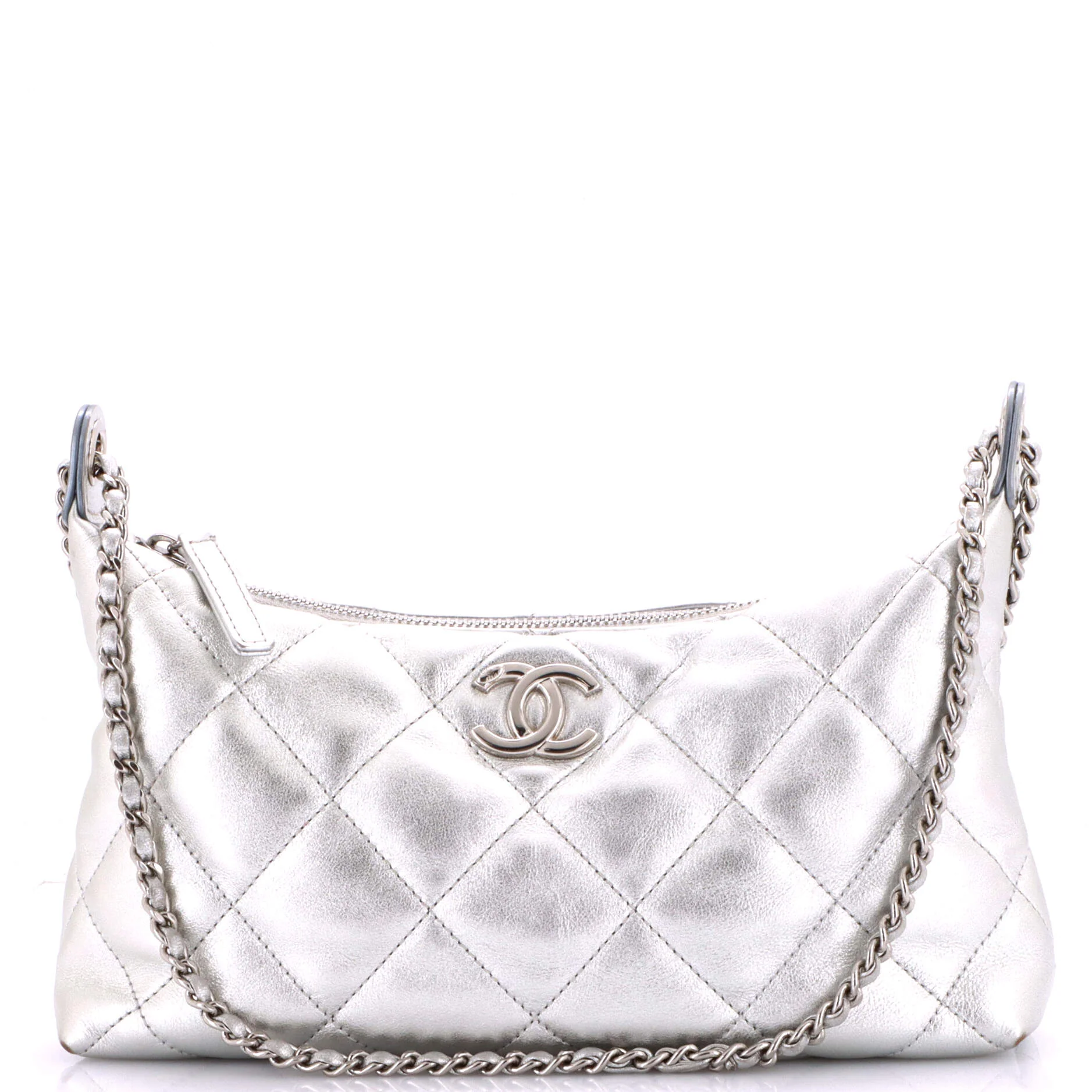 CC Medallion Hobo Quilted Lambskin Small