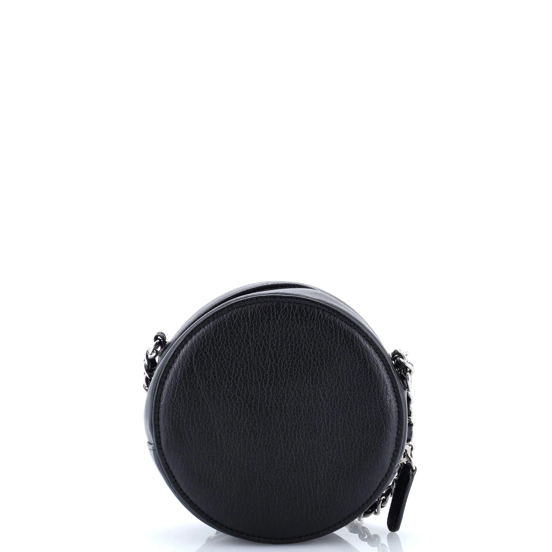 CC Ski Round Clutch with Chain Goatskin Mini - Image 3