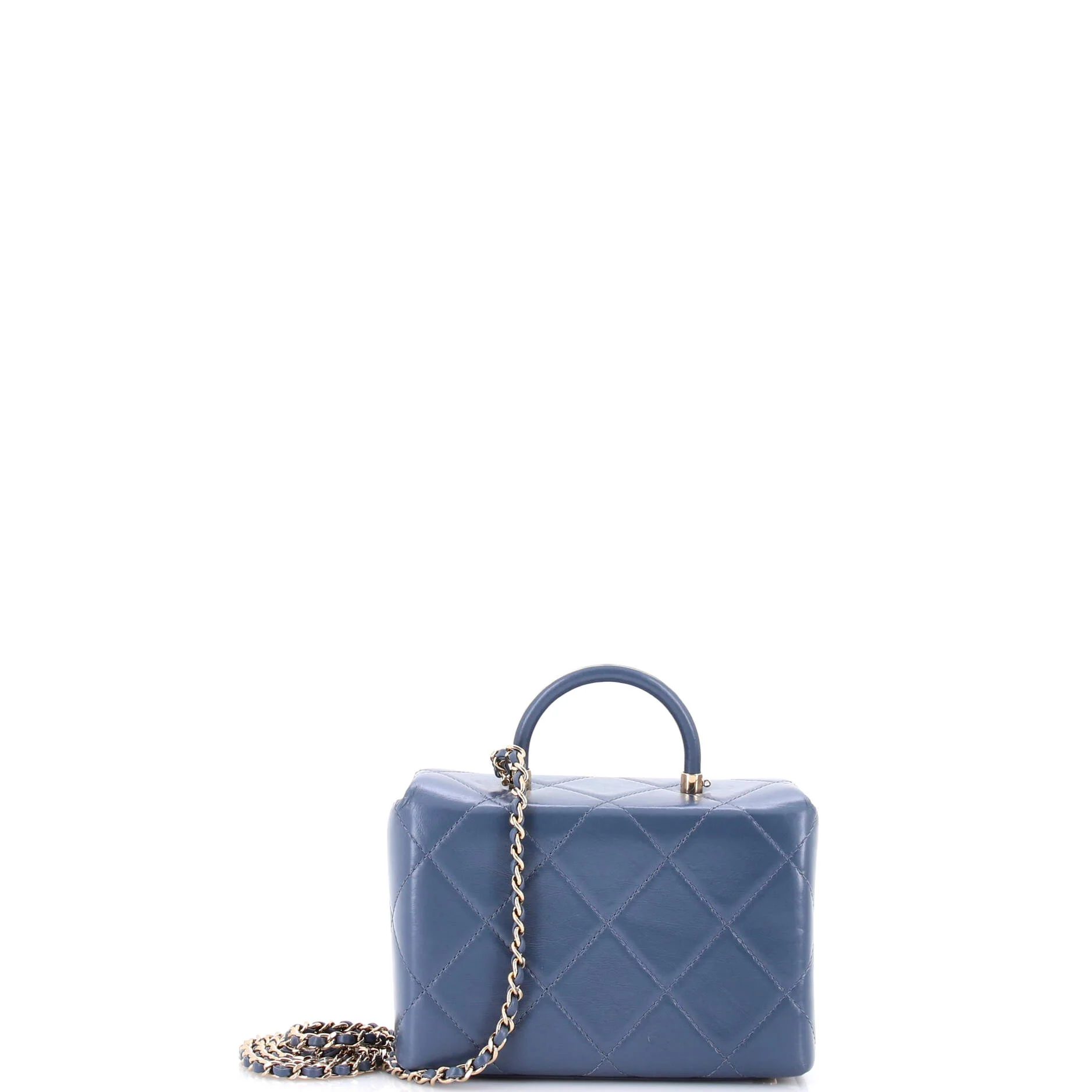 CC Top Handle Box Bag Quilted Calfskin Medium - Image 3