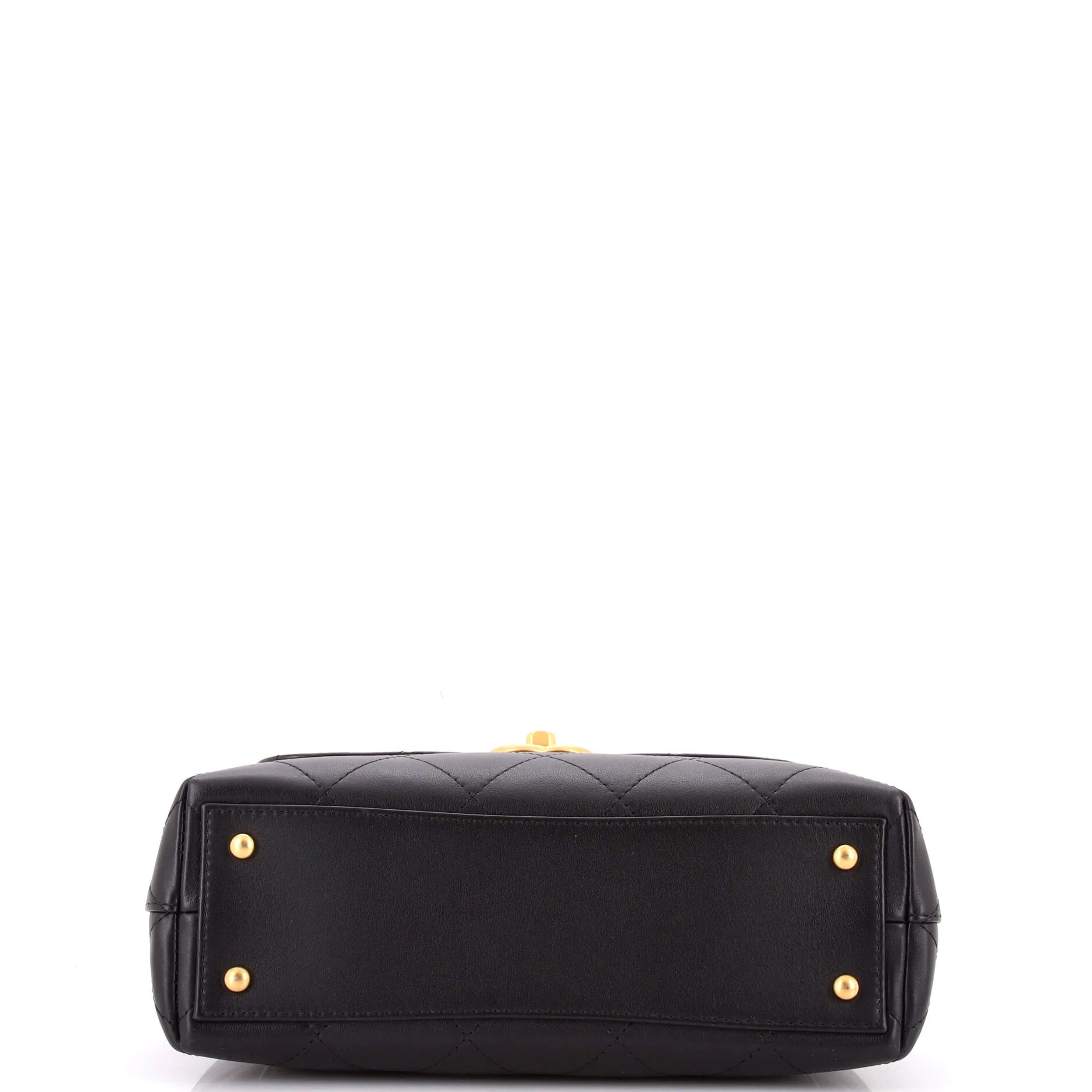CC Top Handle Flap Bag Quilted Calfskin Large - Image 4