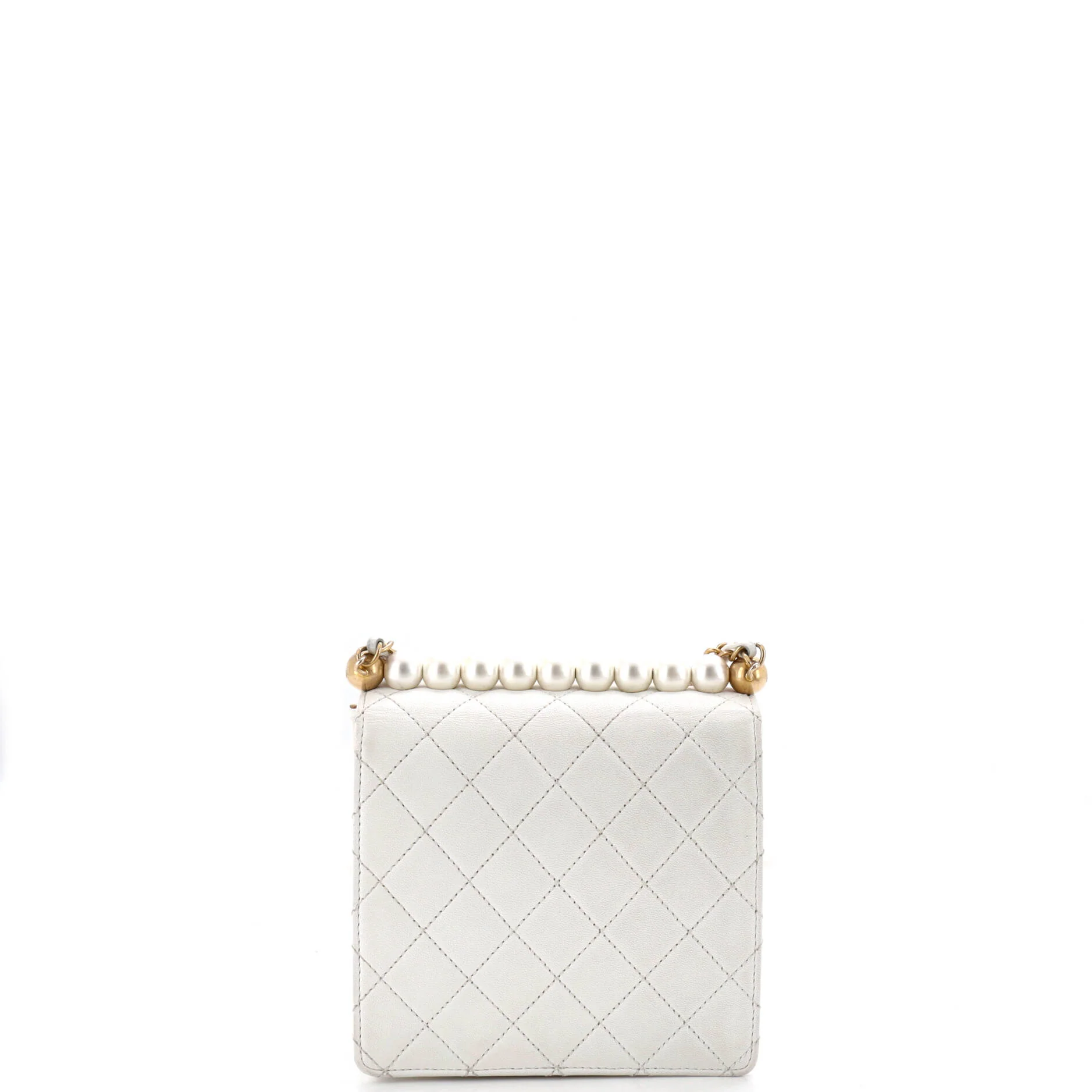 Chic Pearls Flap Bag Quilted Goatskin Mini - Image 4