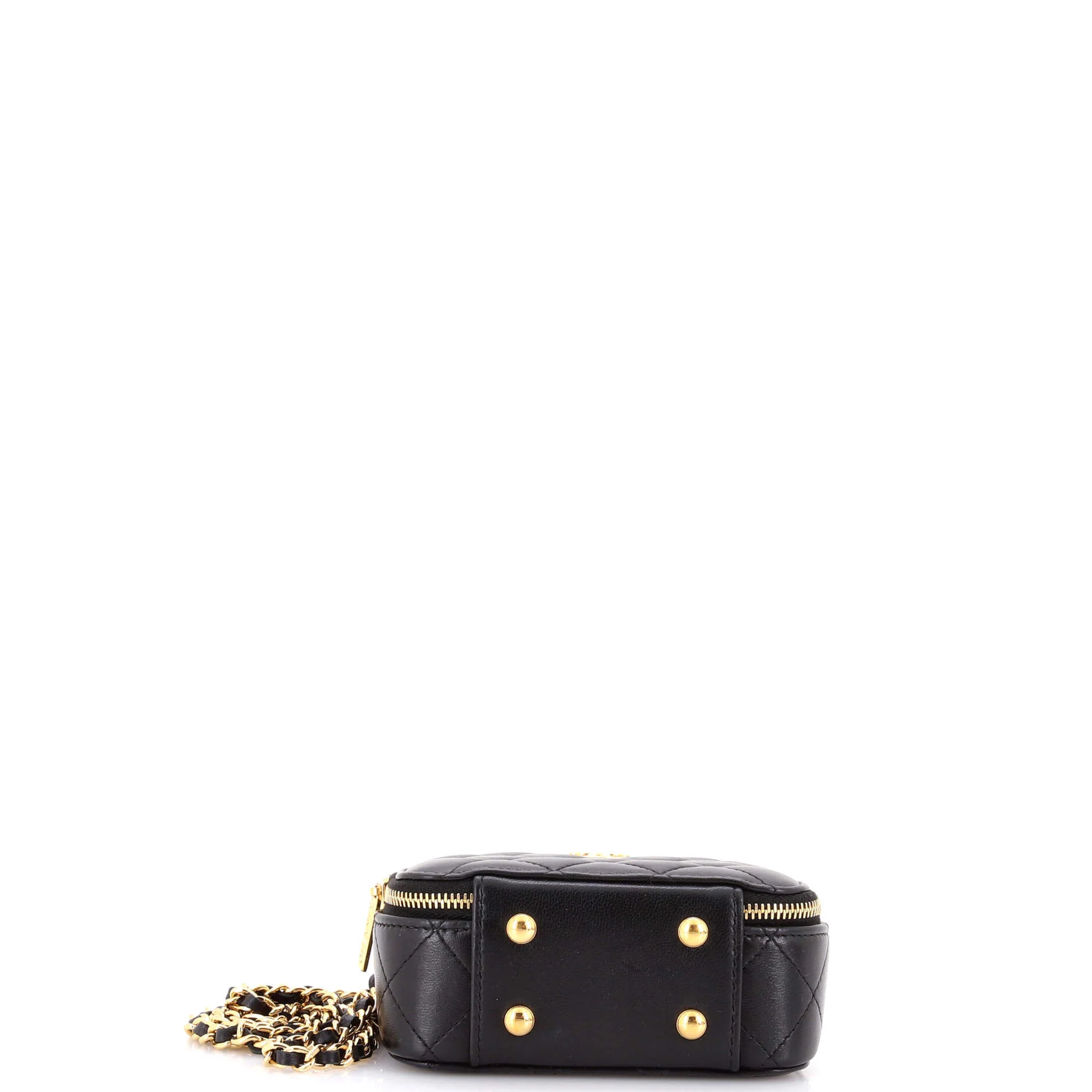 Chic Riviera Vanity Case with Chain Quilted Lambskin Mini - Image 4