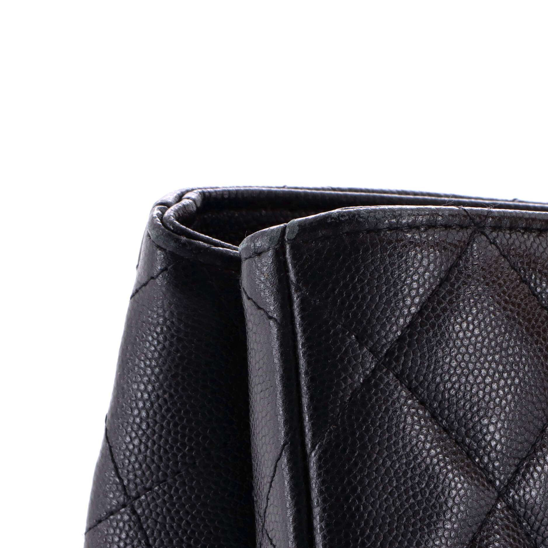 Classic CC Shopping Tote Quilted Caviar Large - Image 6