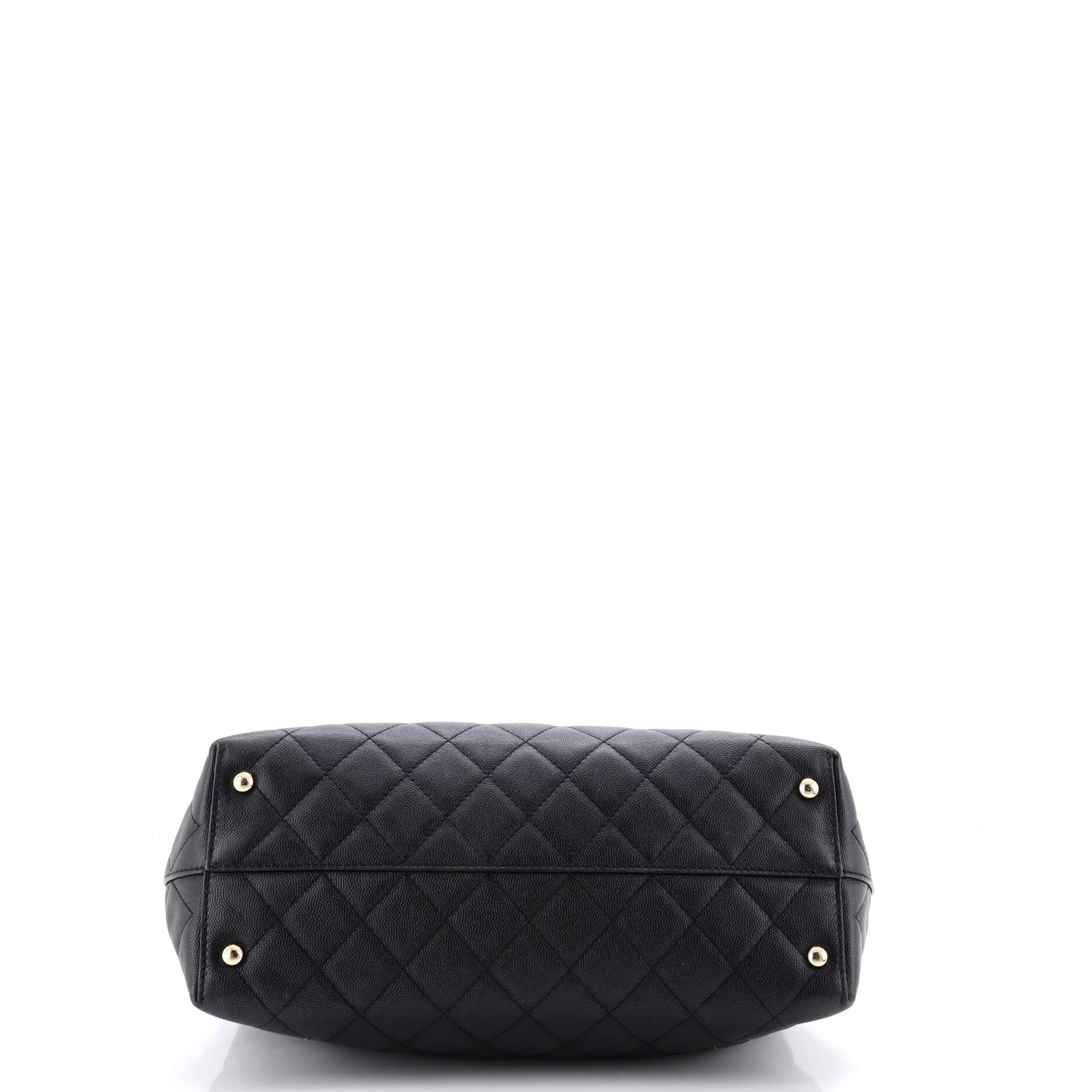 Classic CC Shopping Tote Quilted Caviar Medium - Image 4