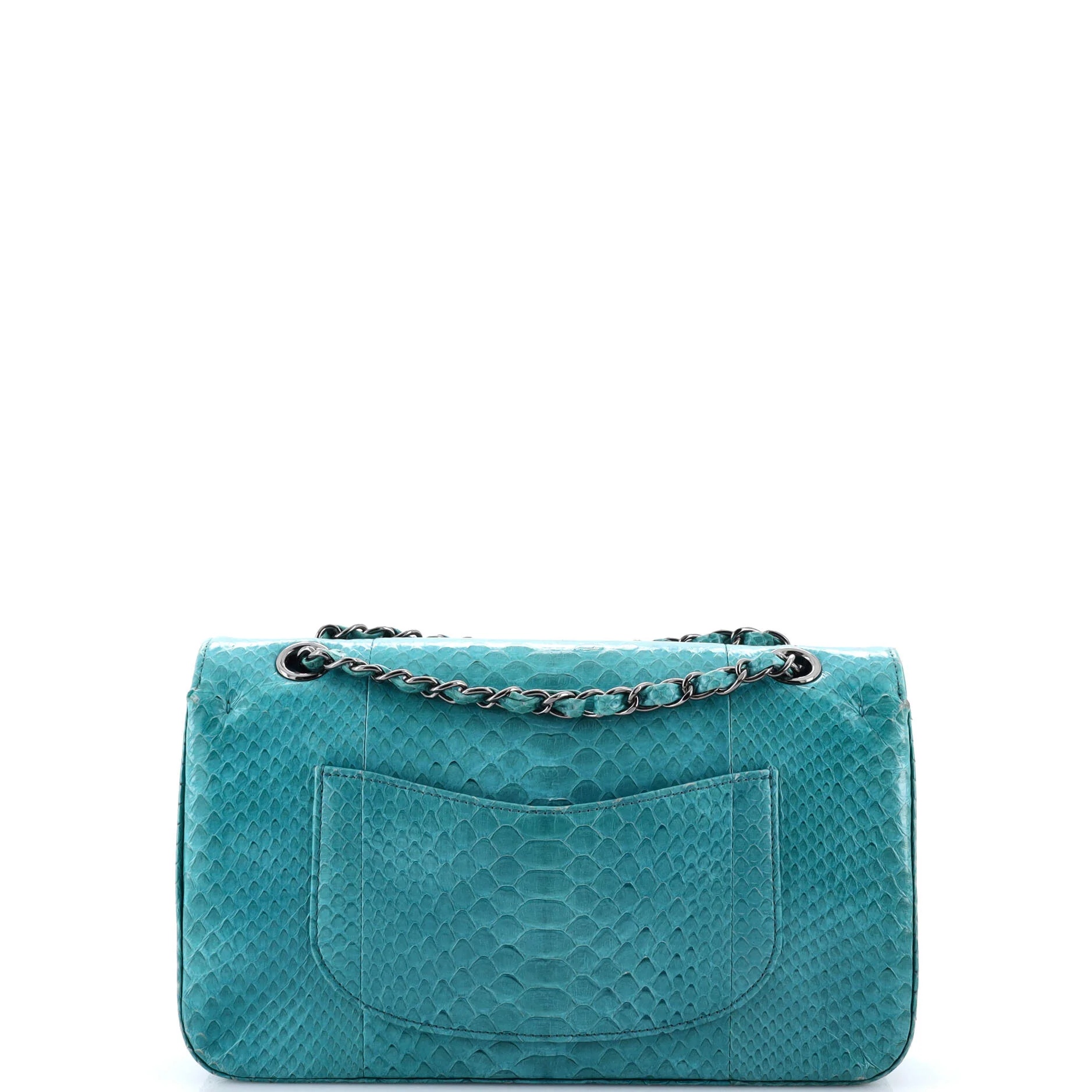 Classic Double Flap Bag Python Medium - Image 3