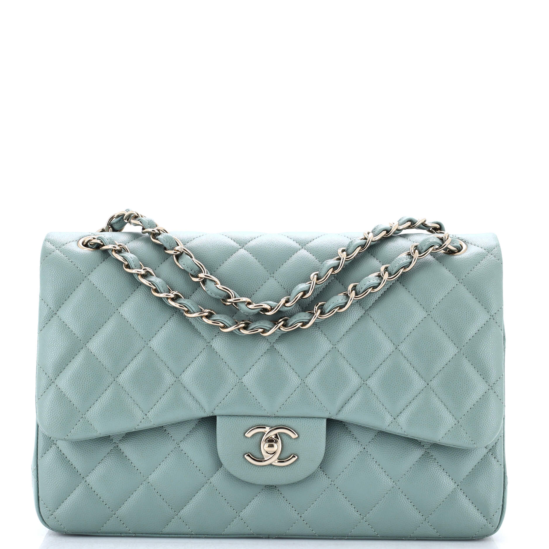Classic Double Flap Bag Quilted Caviar Jumbo
