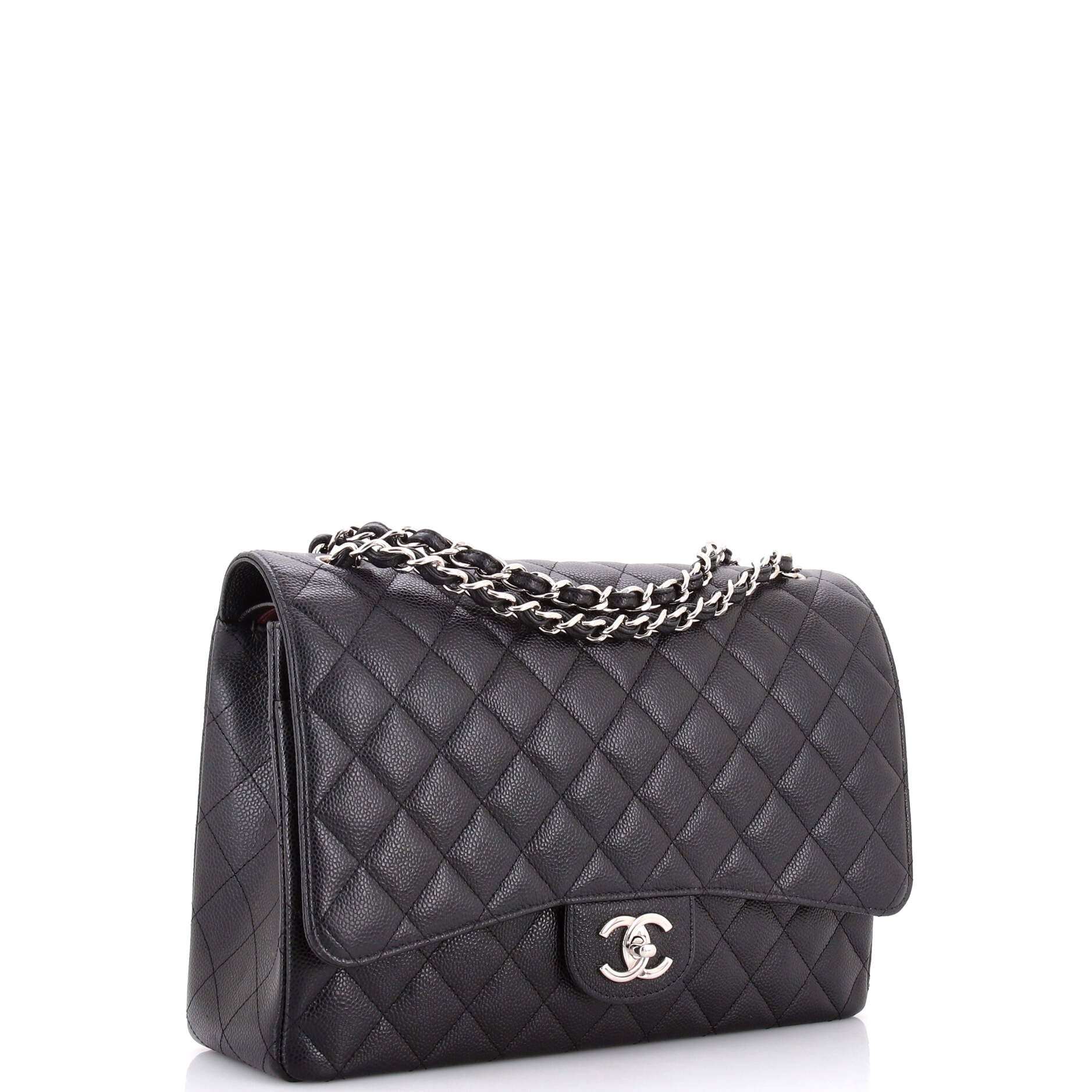 Classic Double Flap Bag Quilted Caviar Maxi - Image 2