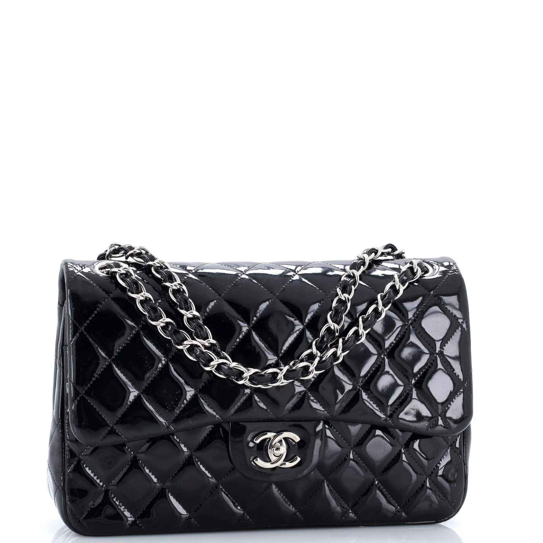 Classic Double Flap Bag Quilted Patent Jumbo - Image 2
