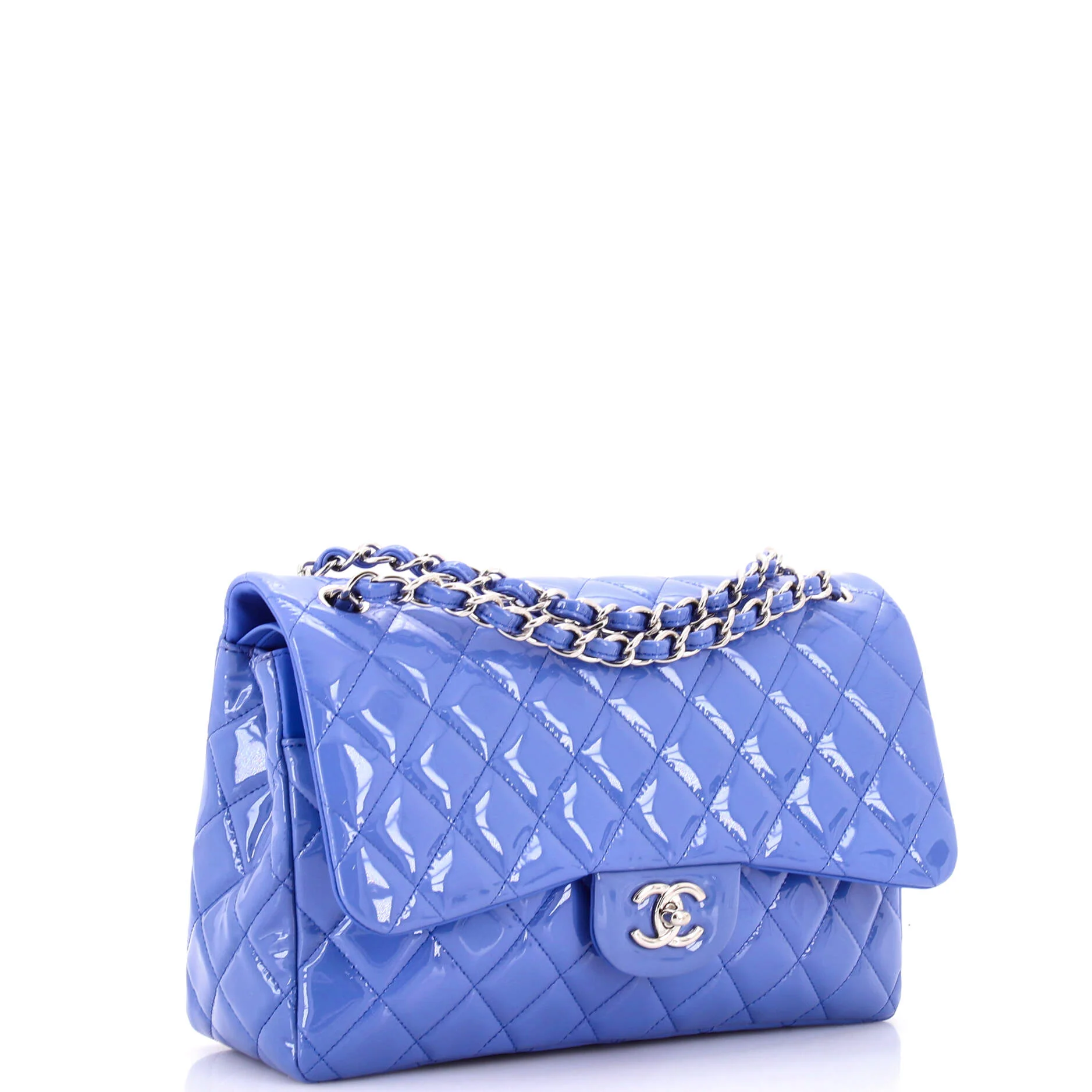 Classic Double Flap Bag Quilted Patent Jumbo - Image 2