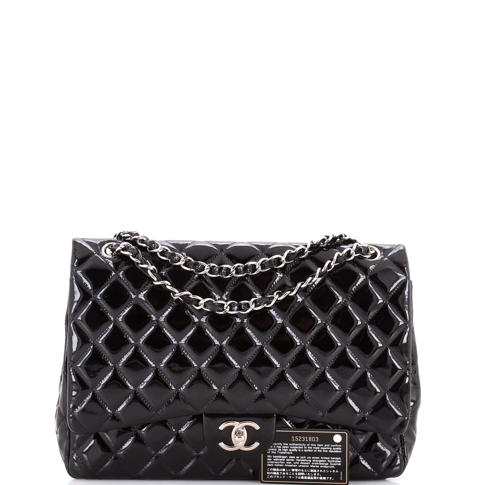 Classic Double Flap Bag Quilted Patent Maxi - Image 2