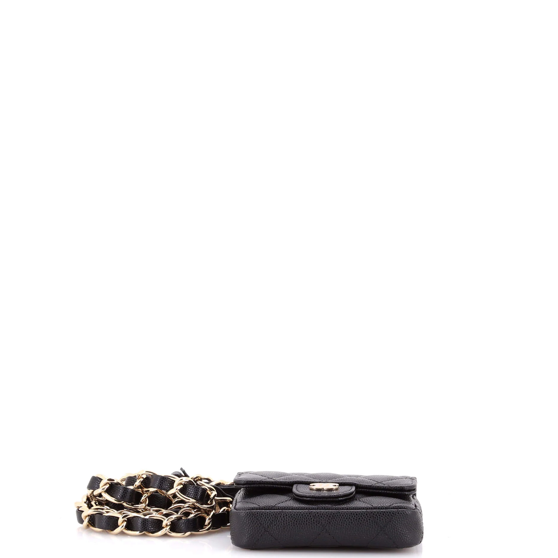 Classic Flap Charm Chain Belt Bag Quilted Caviar Mini - Image 10
