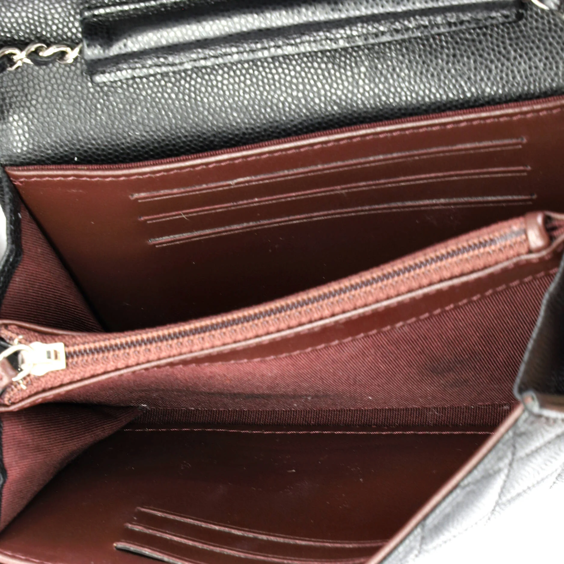Classic Flap Wallet Crossbody Bag Quilted Caviar Mini - Image 6