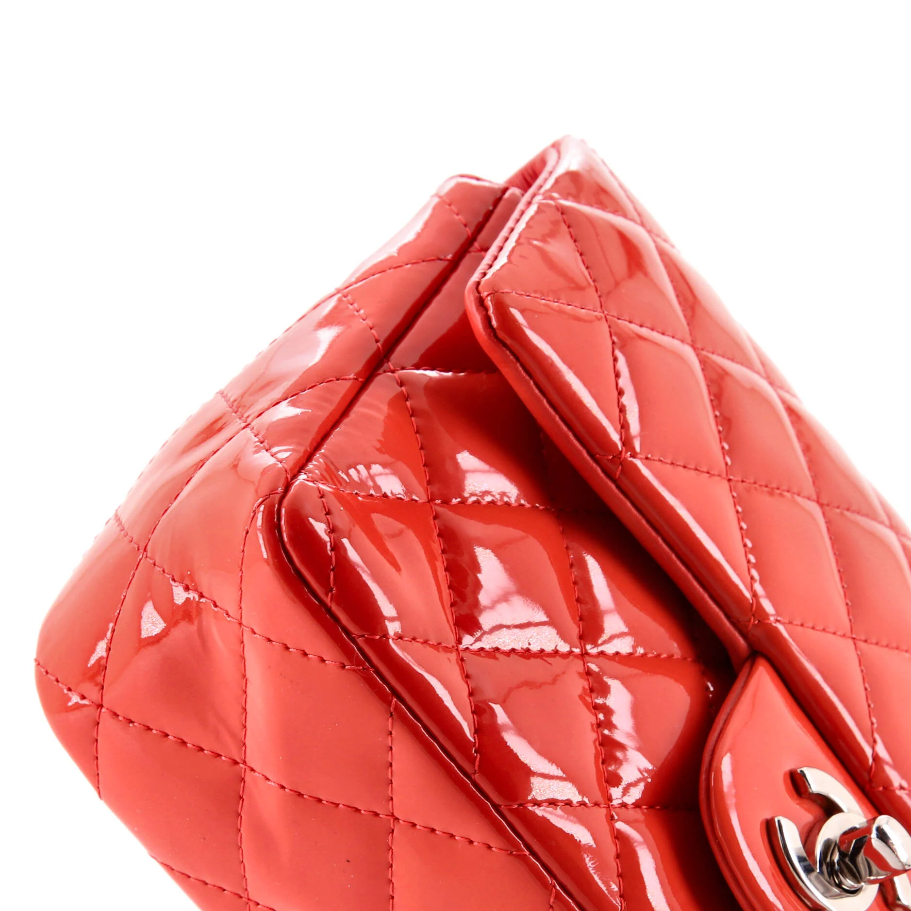 Classic Single Flap Bag Quilted Patent Mini - Image 6
