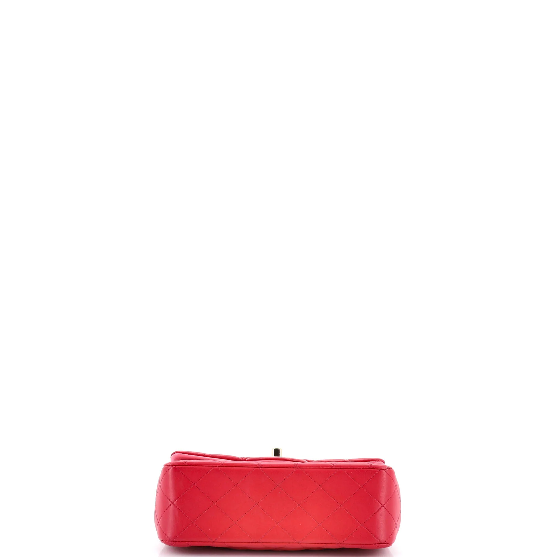 Classic Single Flap Top Handle Bag Quilted Lambskin Mini - Image 4