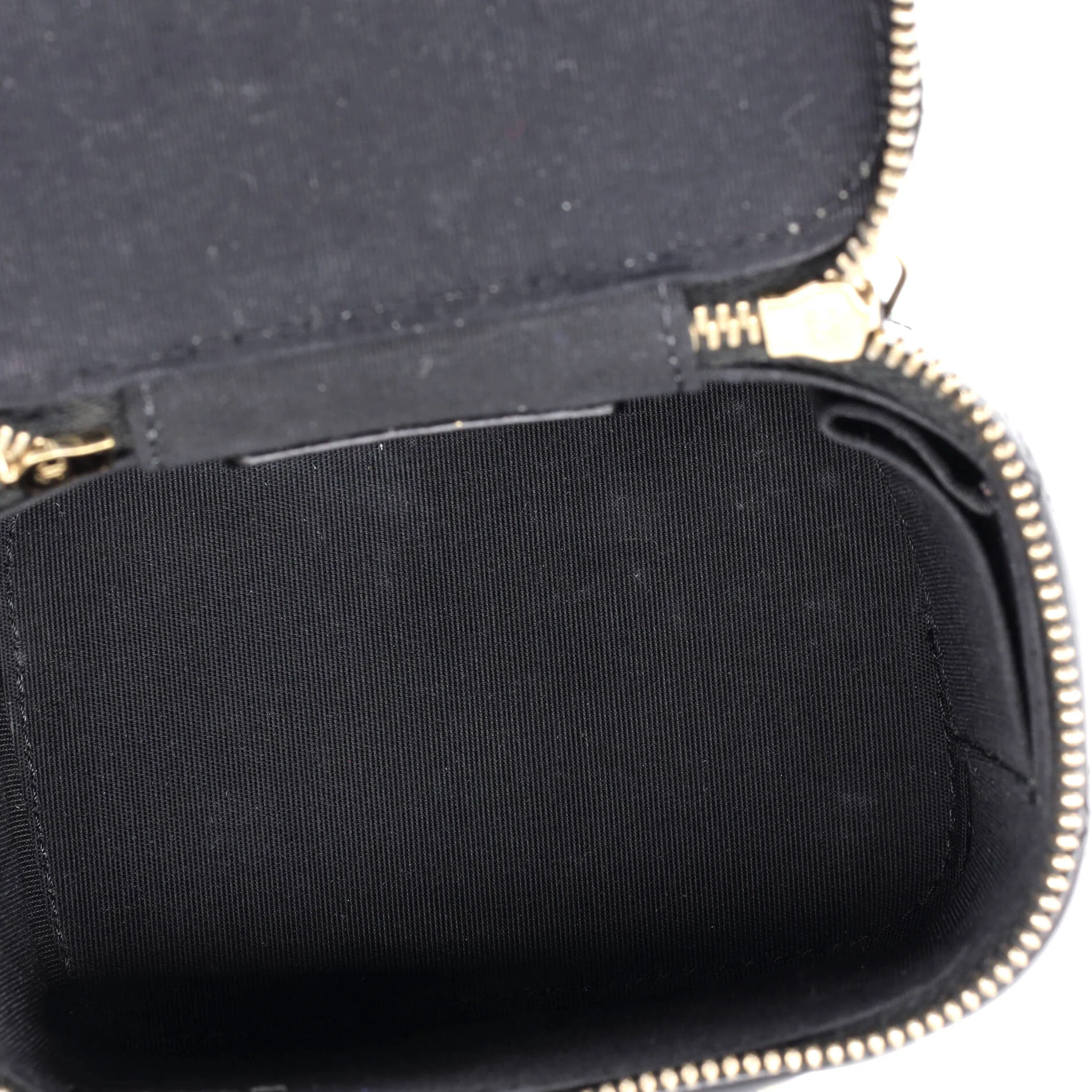 Classic Top Handle Vanity Case with Chain Quilted Lambskin Mini - Image 5