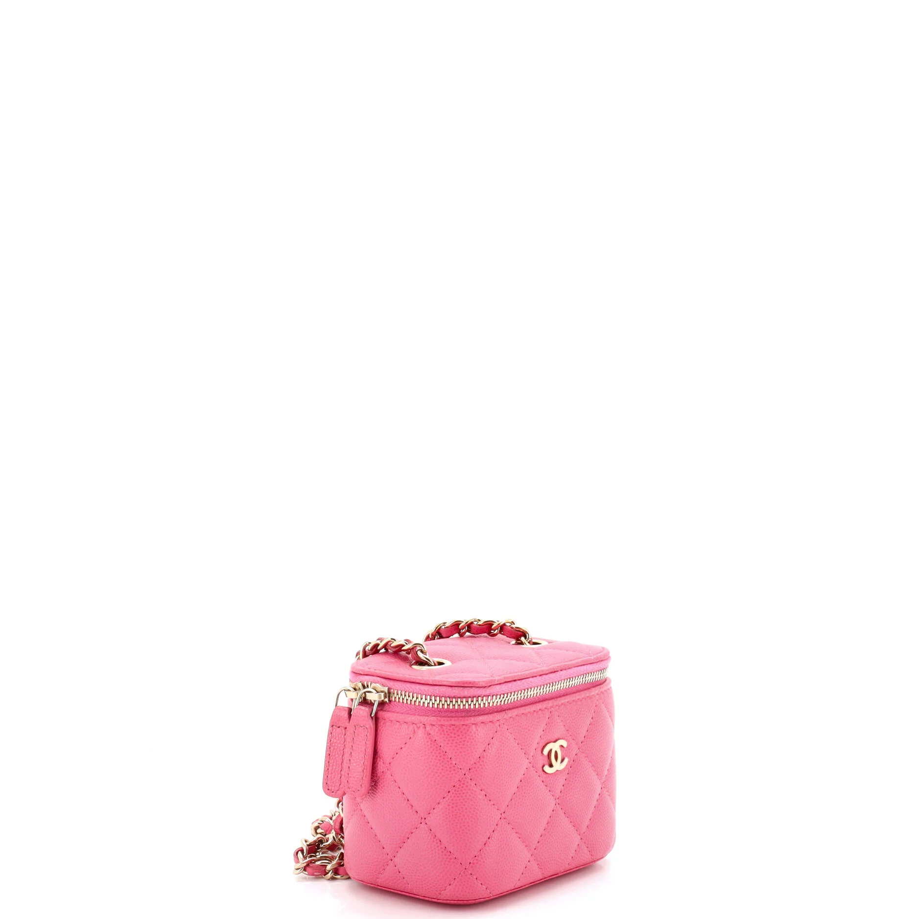 Classic Vanity Case with Chain Quilted Caviar Mini - Image 3