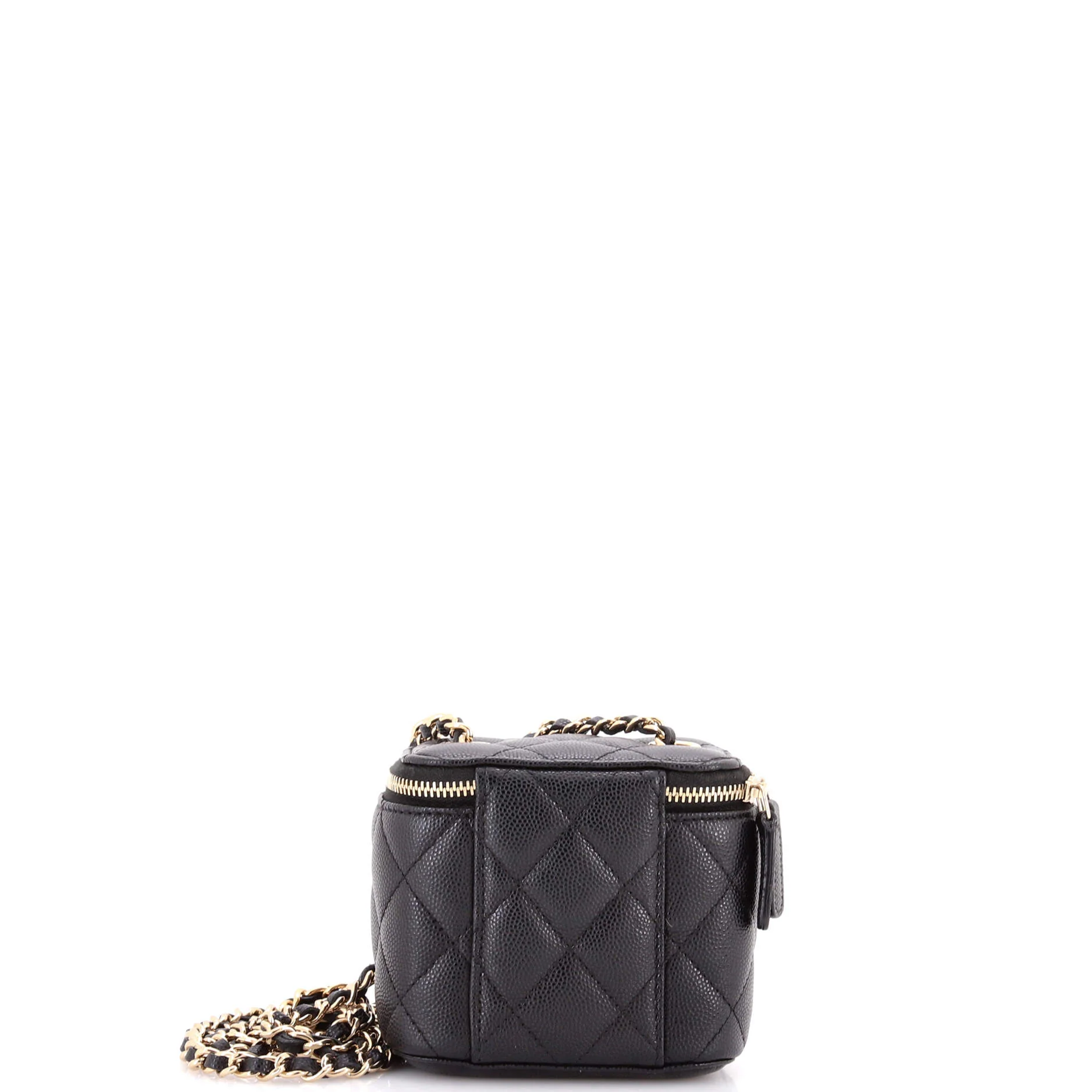 Classic Vanity Case with Chain Quilted Caviar Mini - Image 3