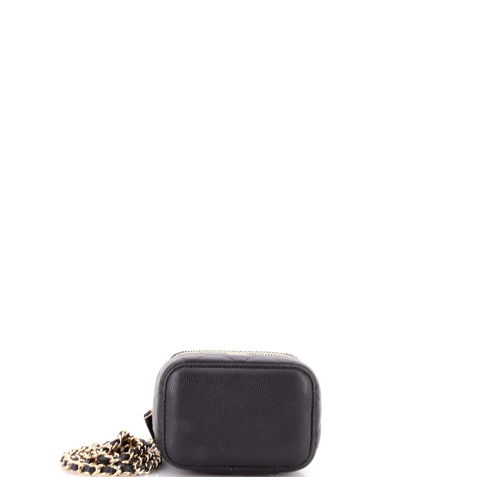 Classic Vanity Case with Chain Quilted Caviar Mini - Image 4