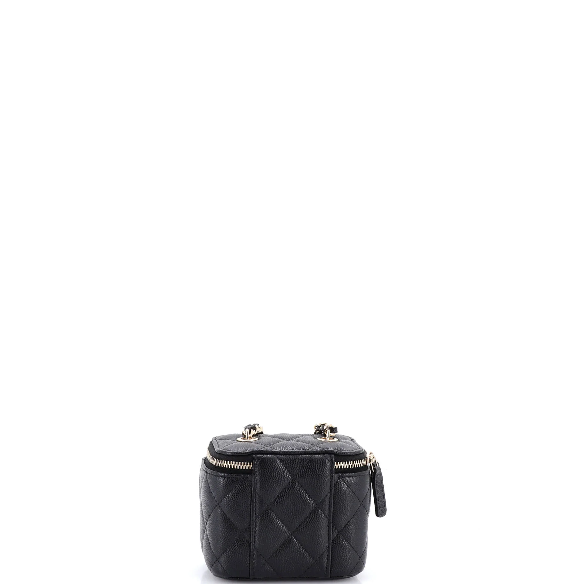 Classic Vanity Case with Chain Quilted Caviar Mini - Image 4