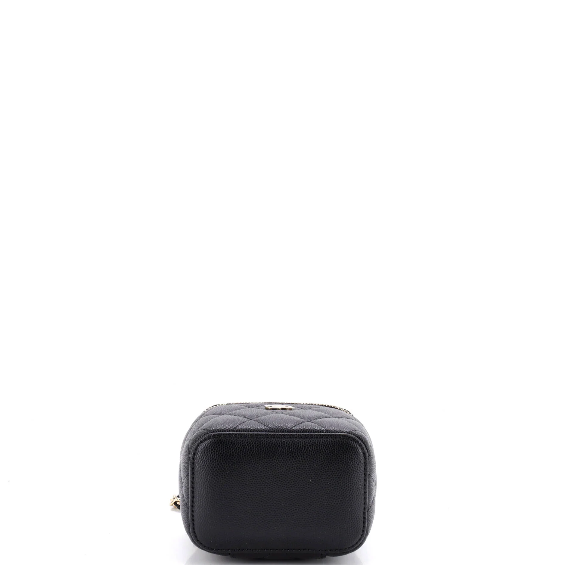 Classic Vanity Case with Chain Quilted Caviar Mini - Image 5
