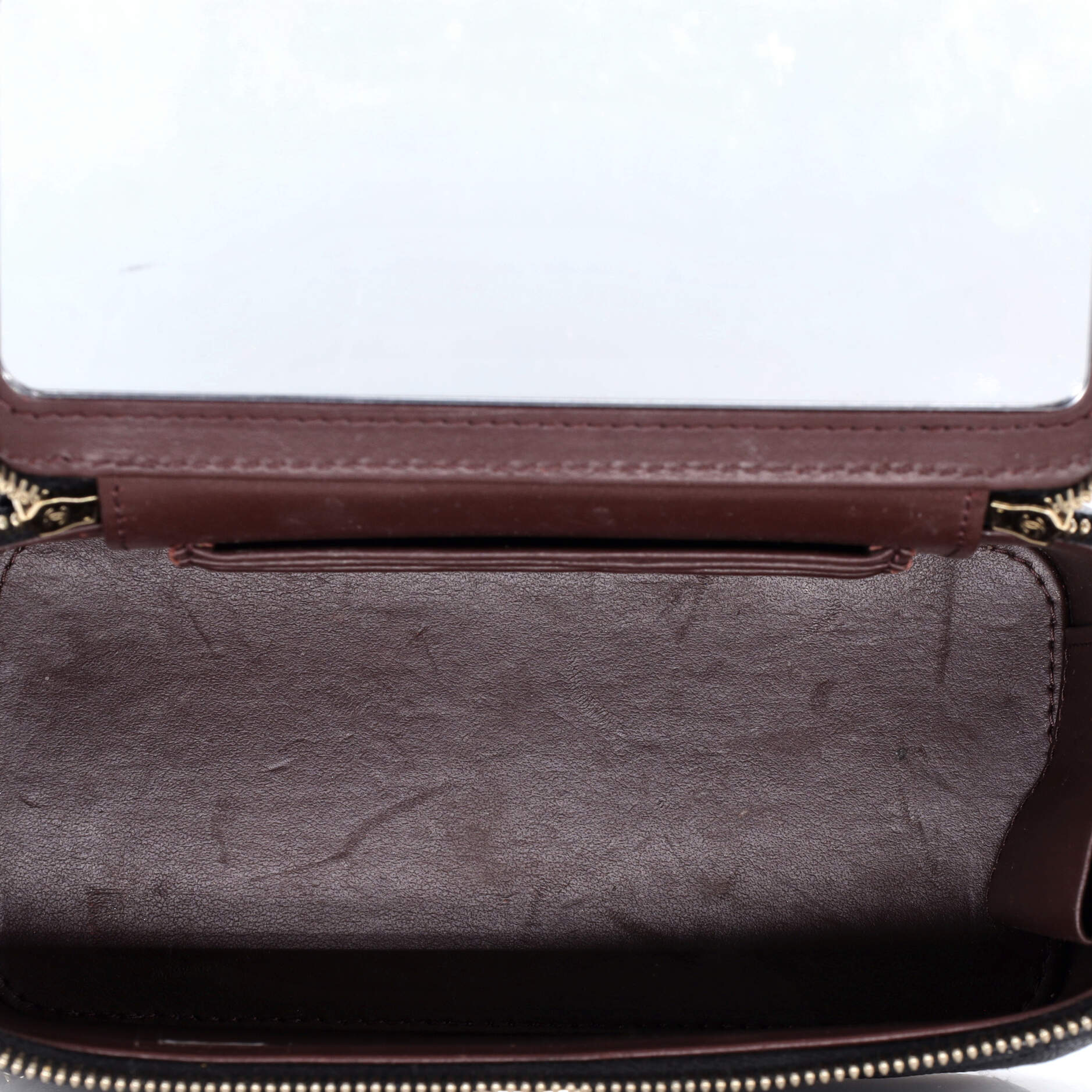 Classic Vanity Case with Chain Quilted Caviar Small - Image 5