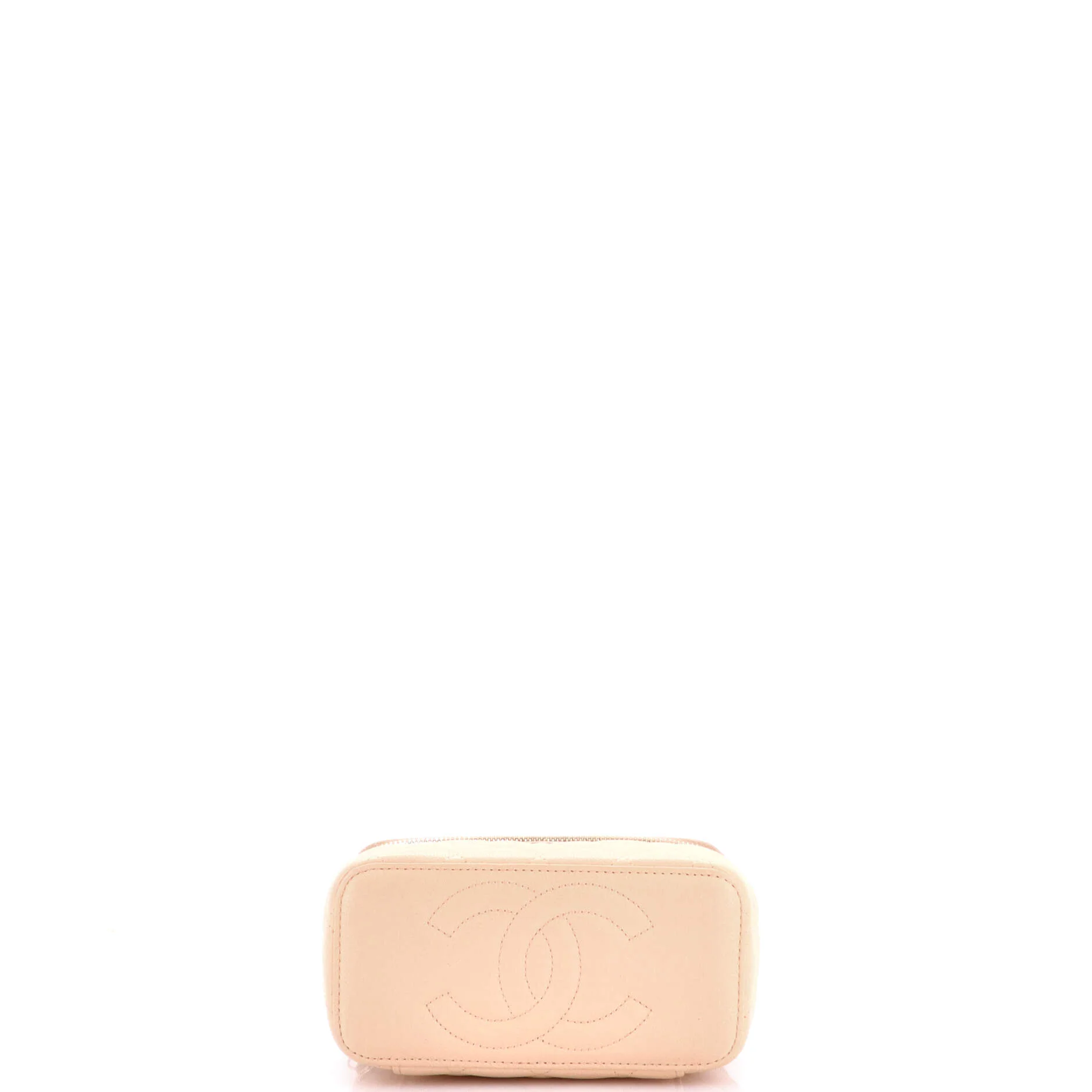 Classic Vanity Case with Chain Quilted Caviar Small - Image 4