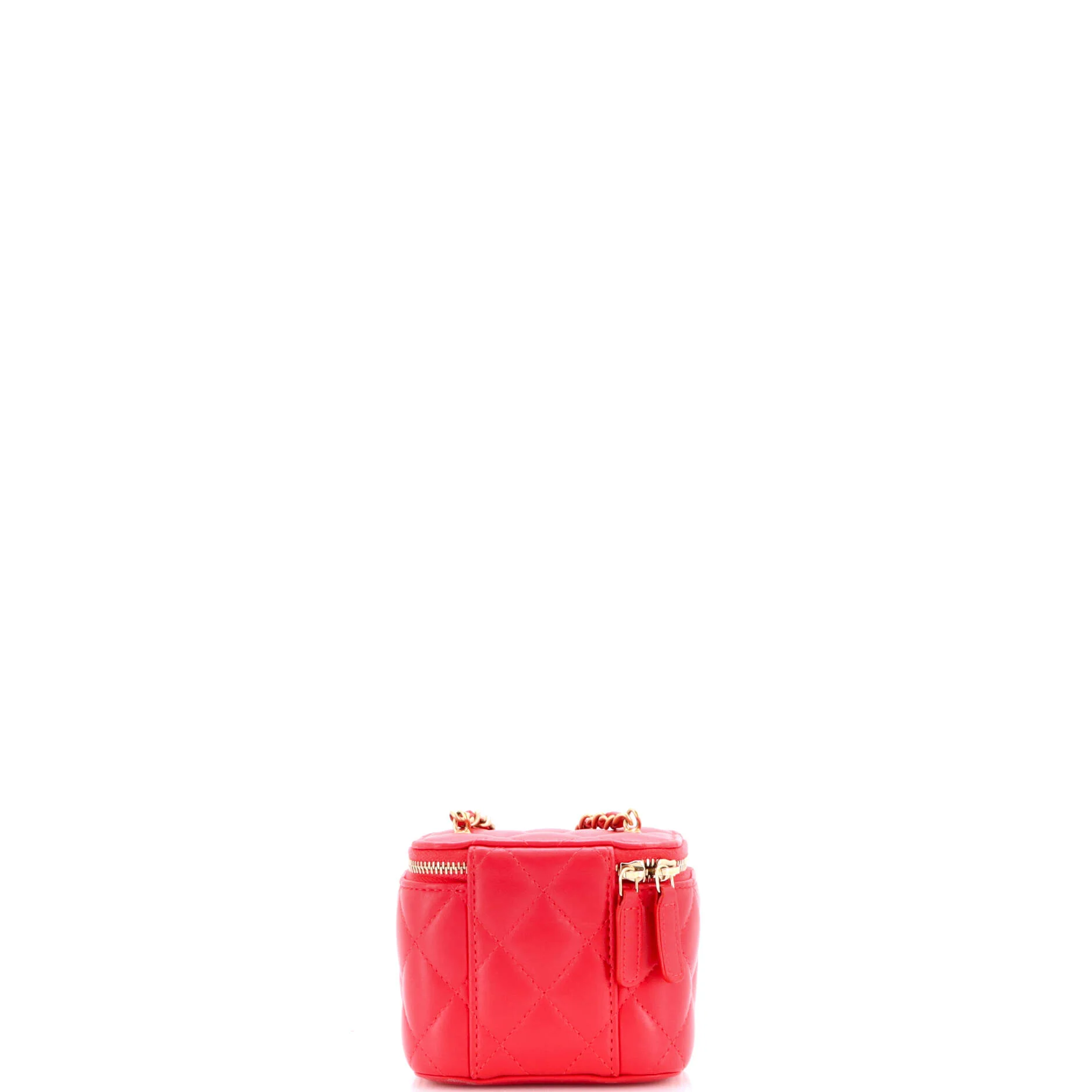 Classic Vanity Case with Chain Quilted Lambskin Mini - Image 3