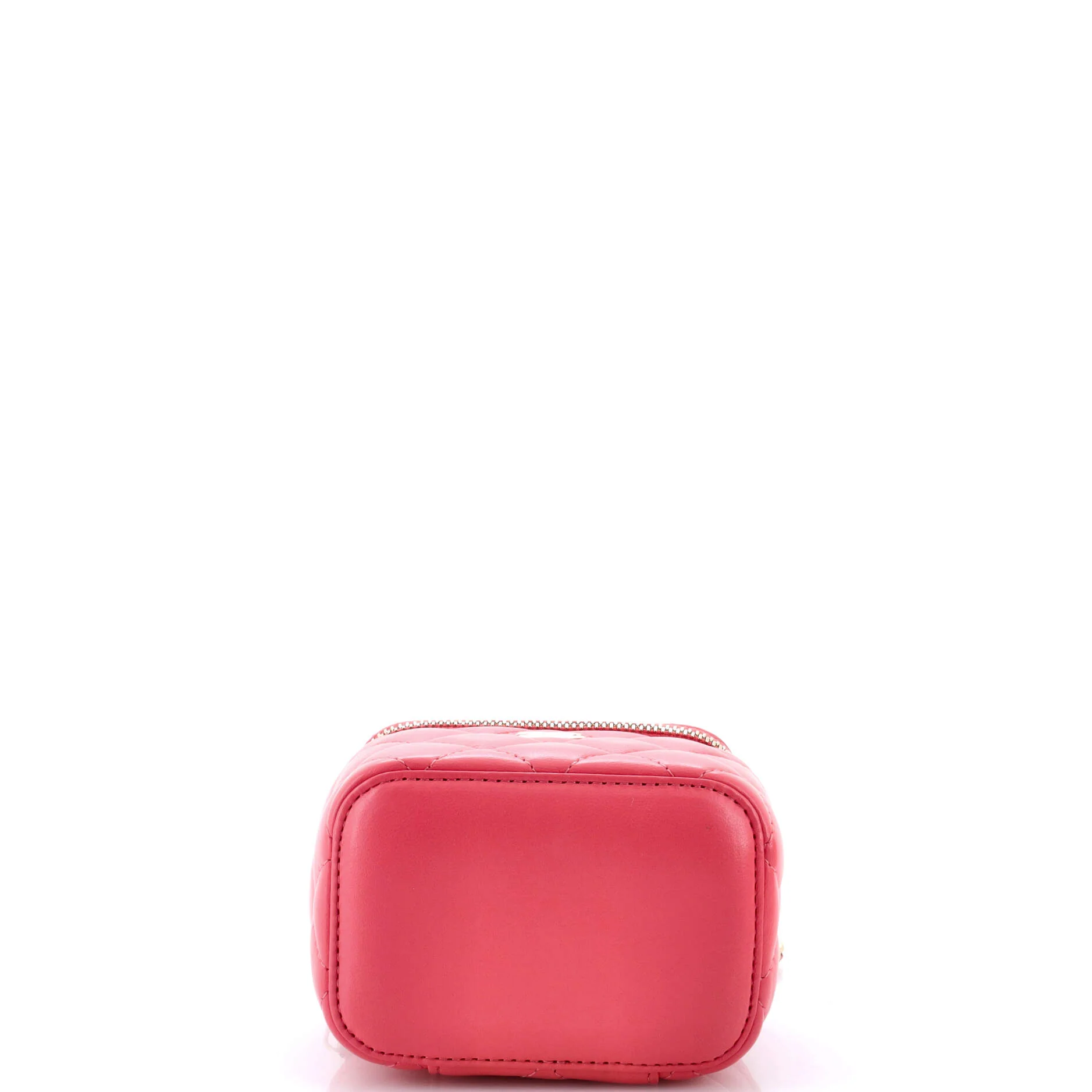 Classic Vanity Case with Chain Quilted Lambskin Mini - Image 5