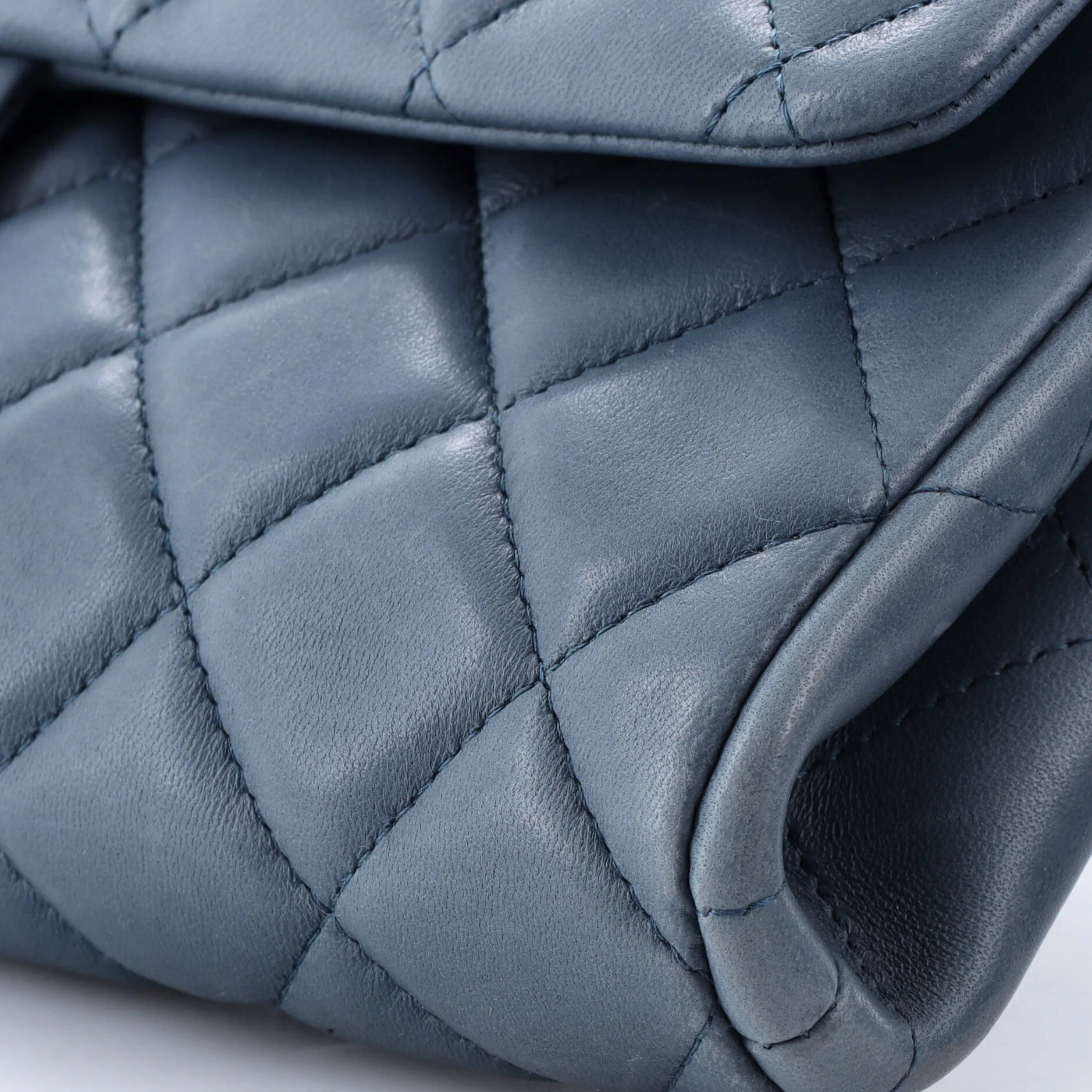 Clutch with Chain Quilted Lambskin - Image 7