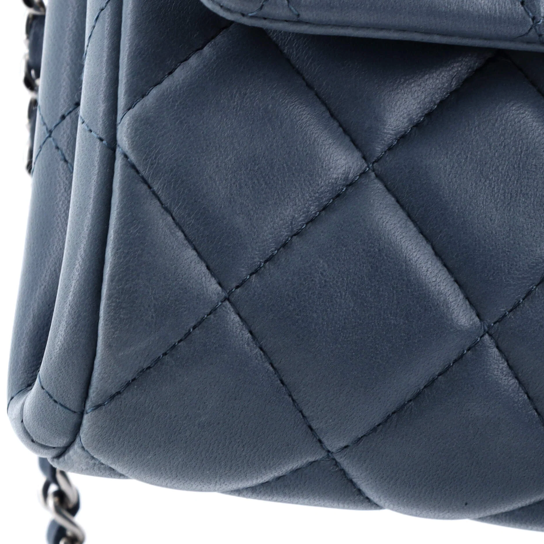 Clutch with Chain Quilted Lambskin - Image 8